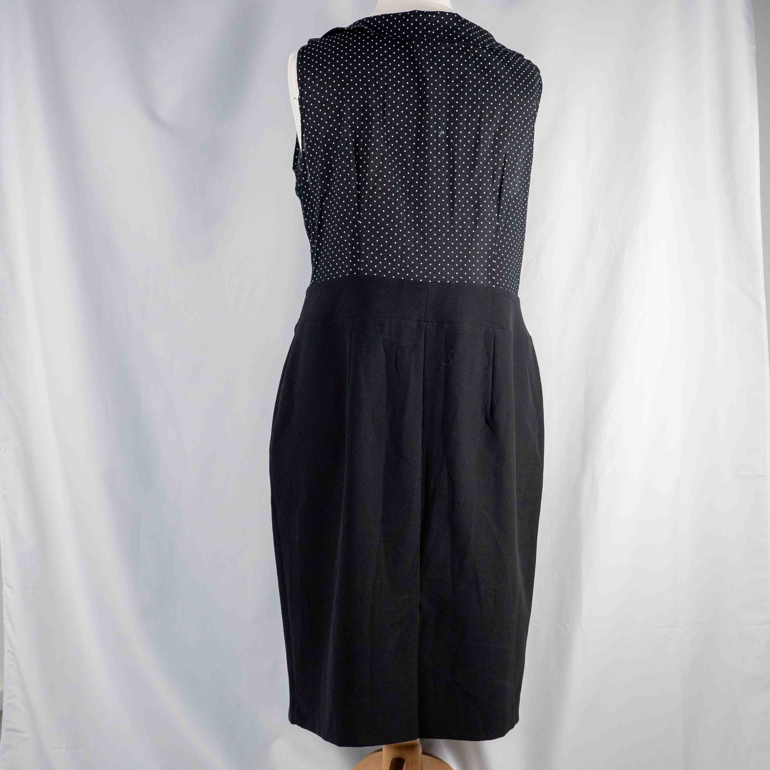 Mia Mora 18 Black Polka Dot Dress Sleeveless Pre-Owned image 5