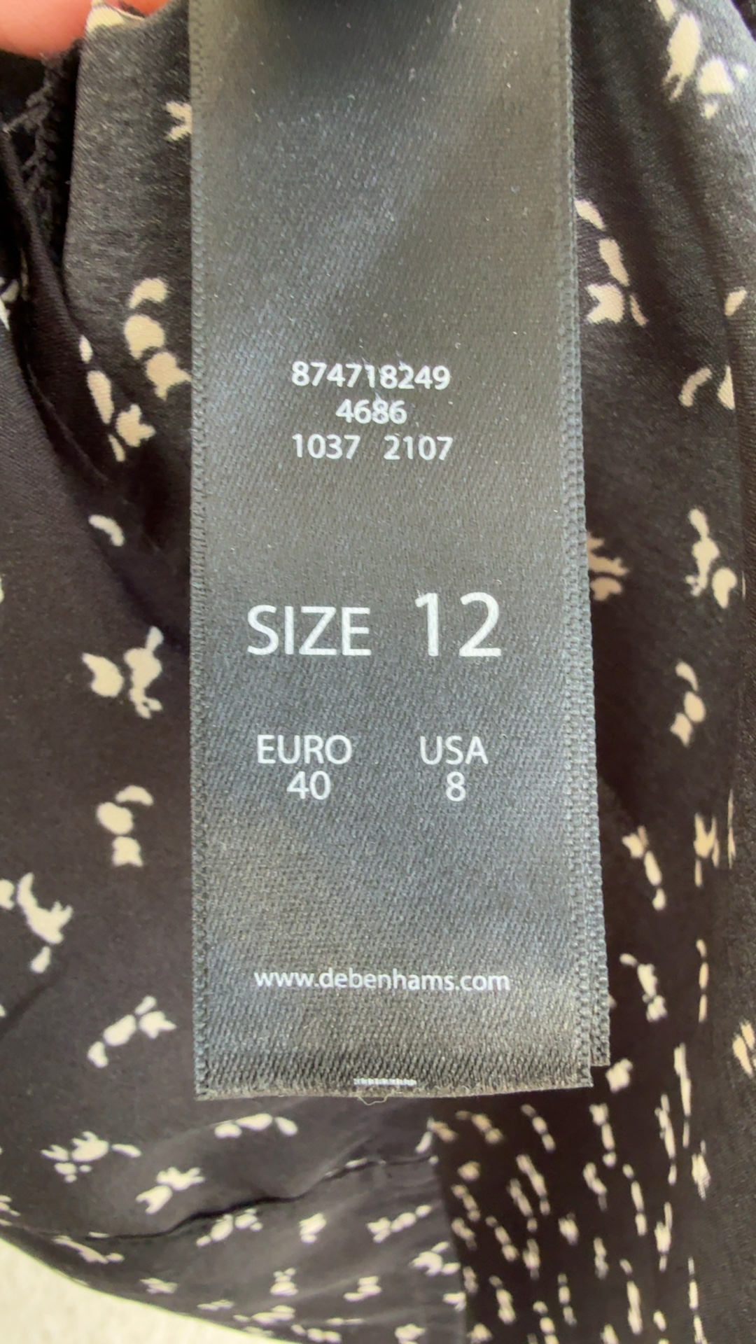 By Henry Holland Black & White Floral Sleeveless Blouse UK 12 Stylish Top image 7