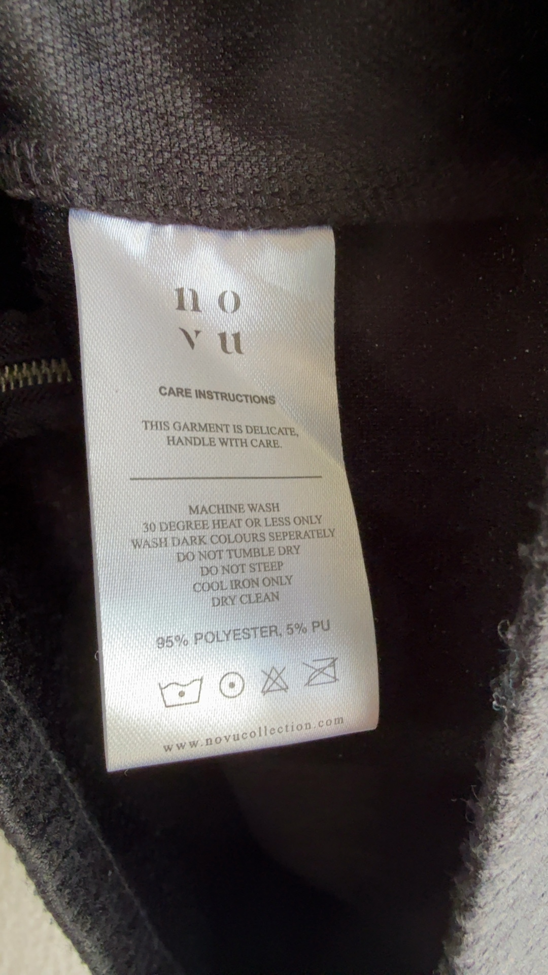 Novu Black Zip Up Jacket Medium Classic Lightweight Coat Women image 6