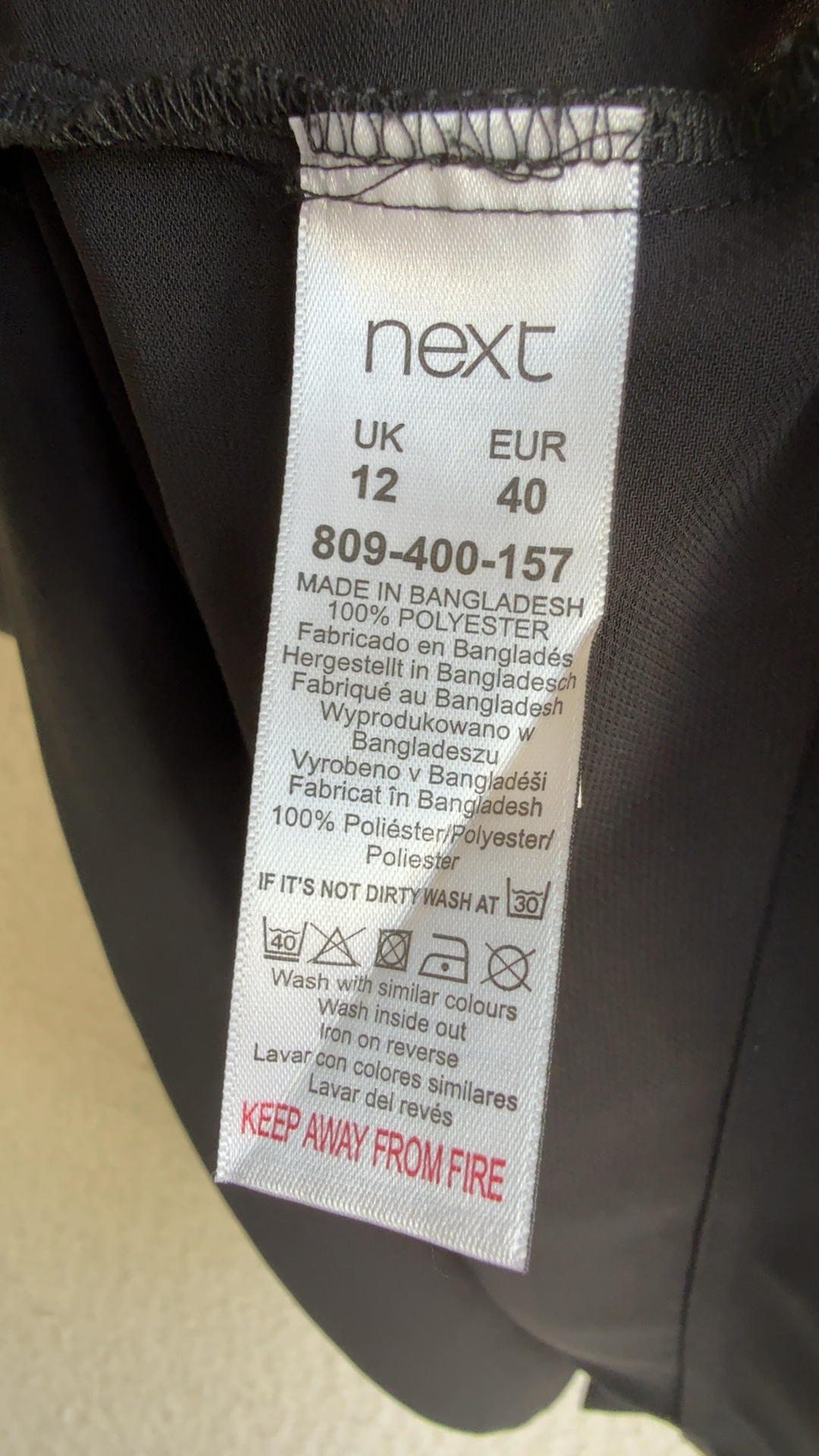 Next Black Sleeveless Top UK 12 Lightweight Polyester Casual Chic image 5