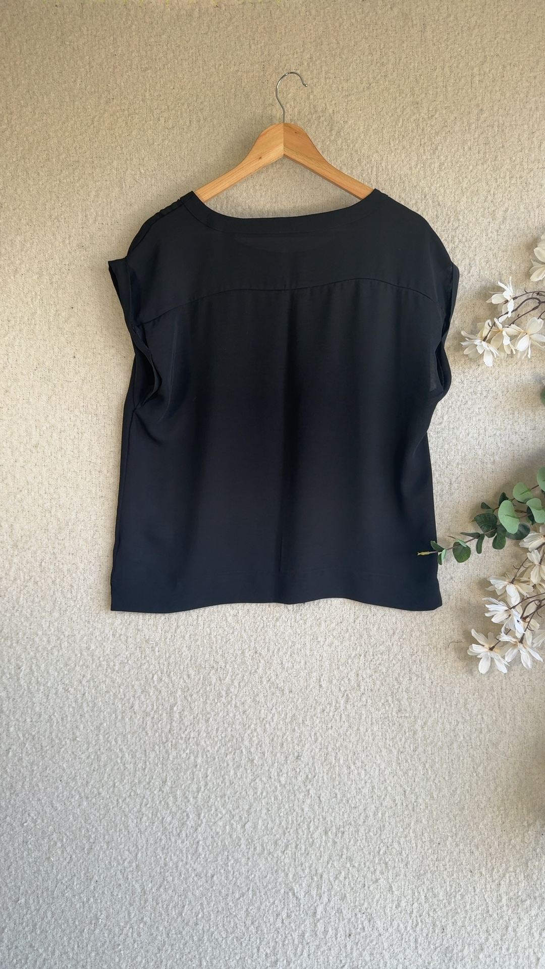 Next Black Sleeveless Top UK 12 Lightweight Polyester Casual Chic image 4