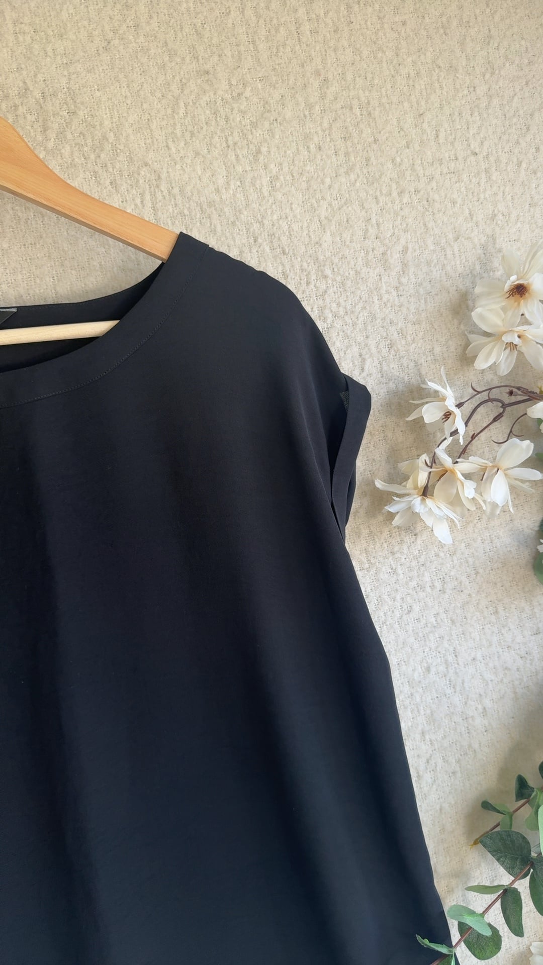 Next Black Sleeveless Top UK 12 Lightweight Polyester Casual Chic image 3