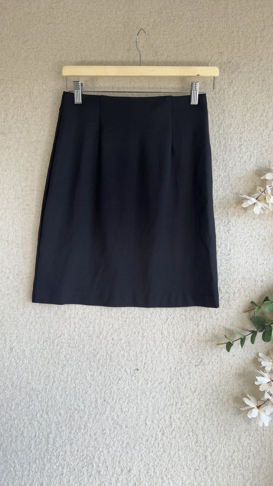 M&S Black Stretch Pencil Skirt UK 6 Elegant Classic Office Wear image 5