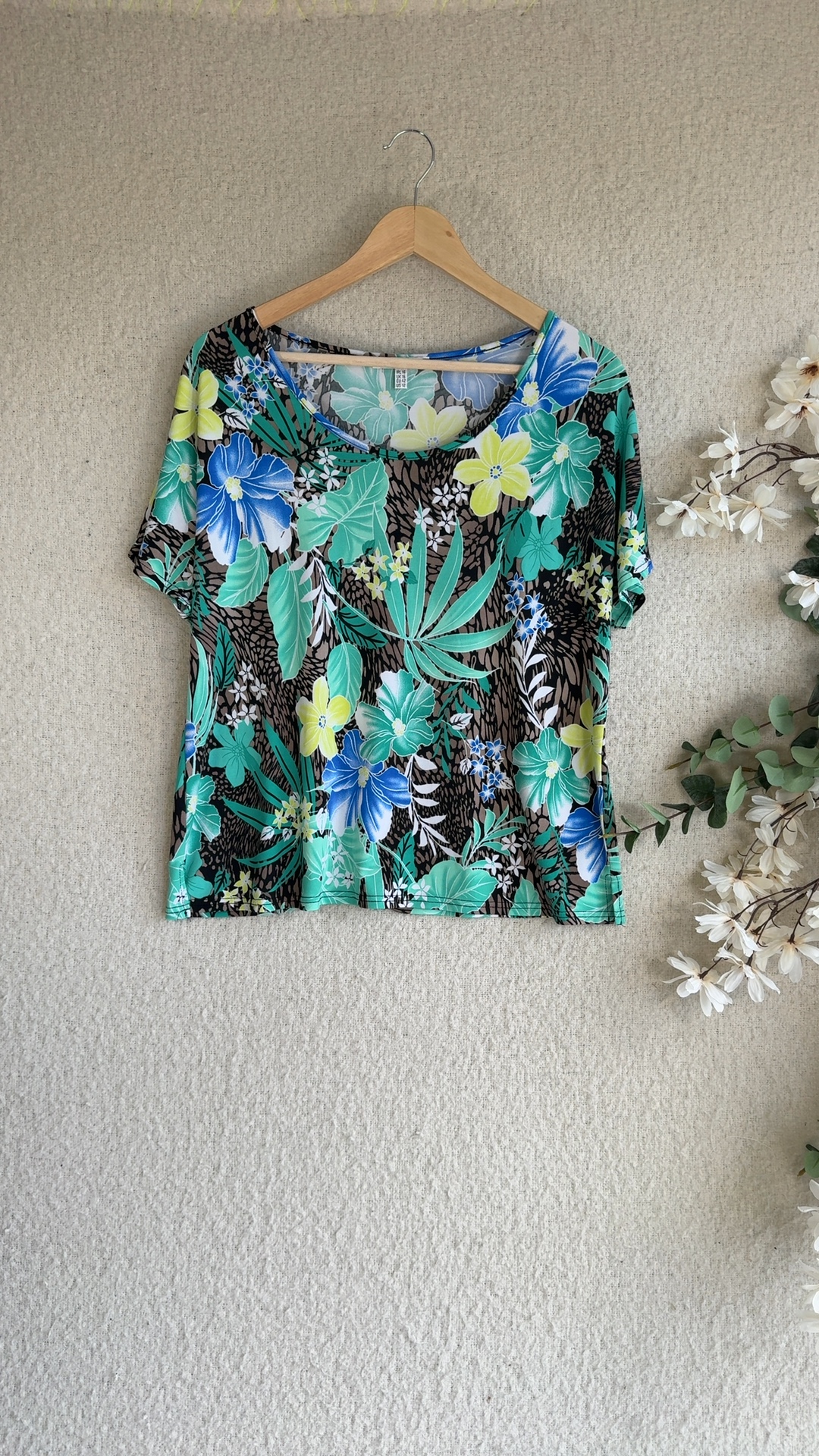 Annabelle Floral Print Tropical Top UK 16 Summer Multicolor Casual