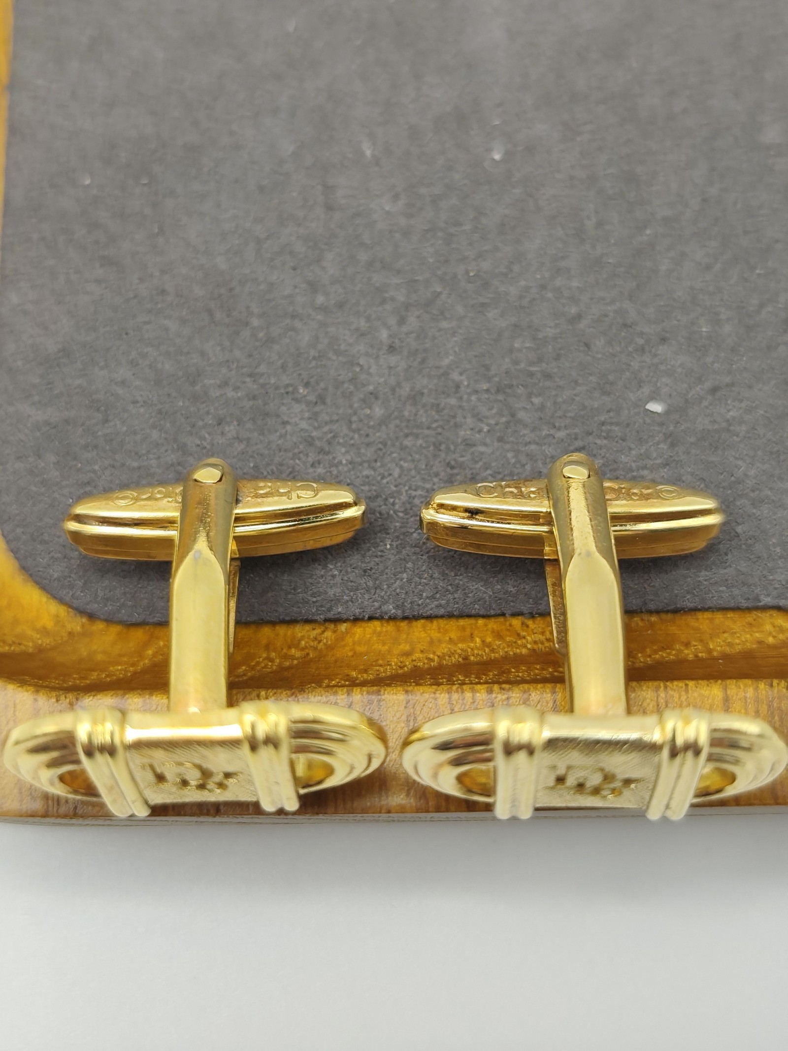 Christian Dior Gold Tone Tie Clip & Cufflinks Set image 4