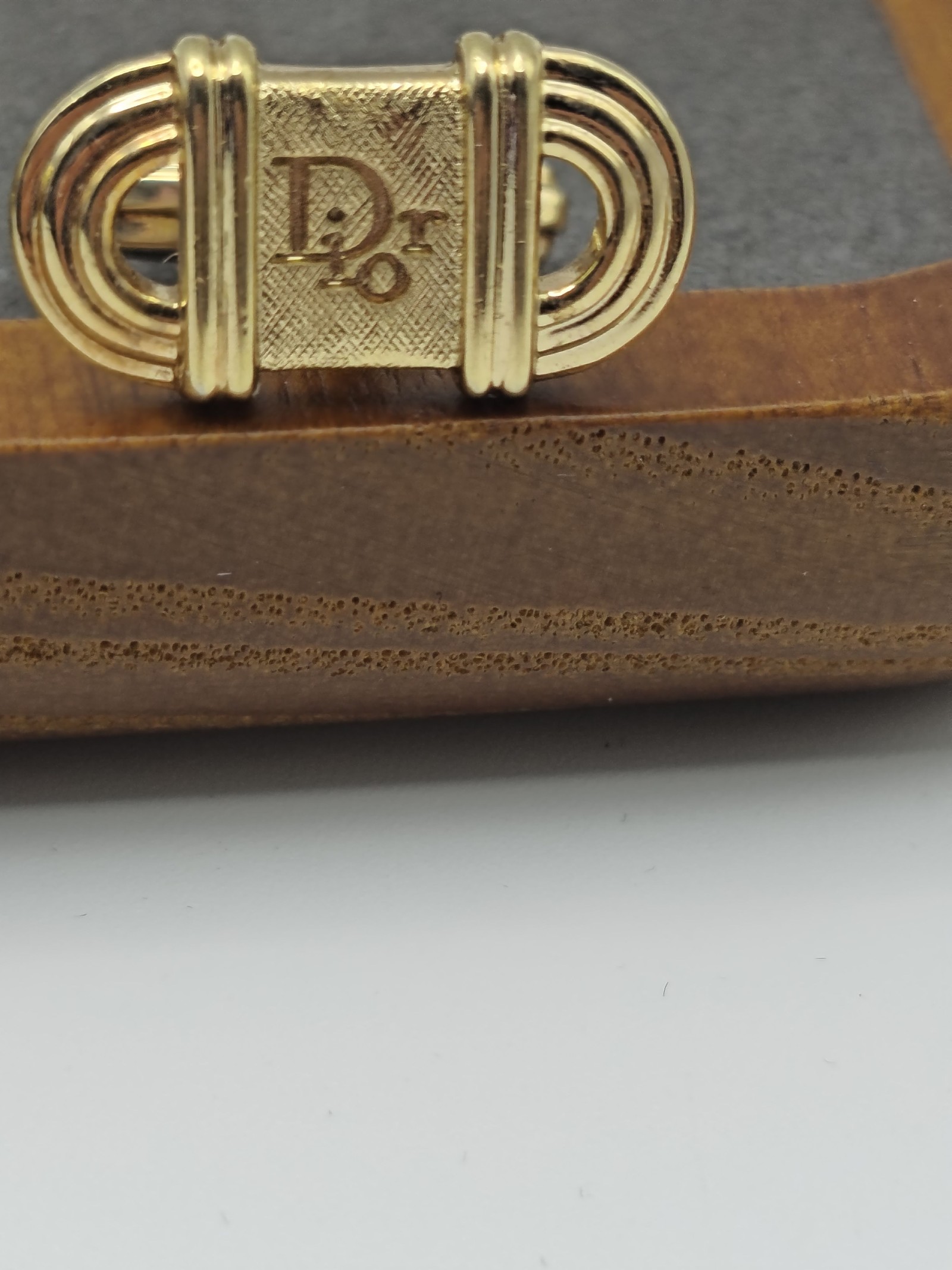Christian Dior Goldtone Cufflinks & Tie Clip Set Men image 5
