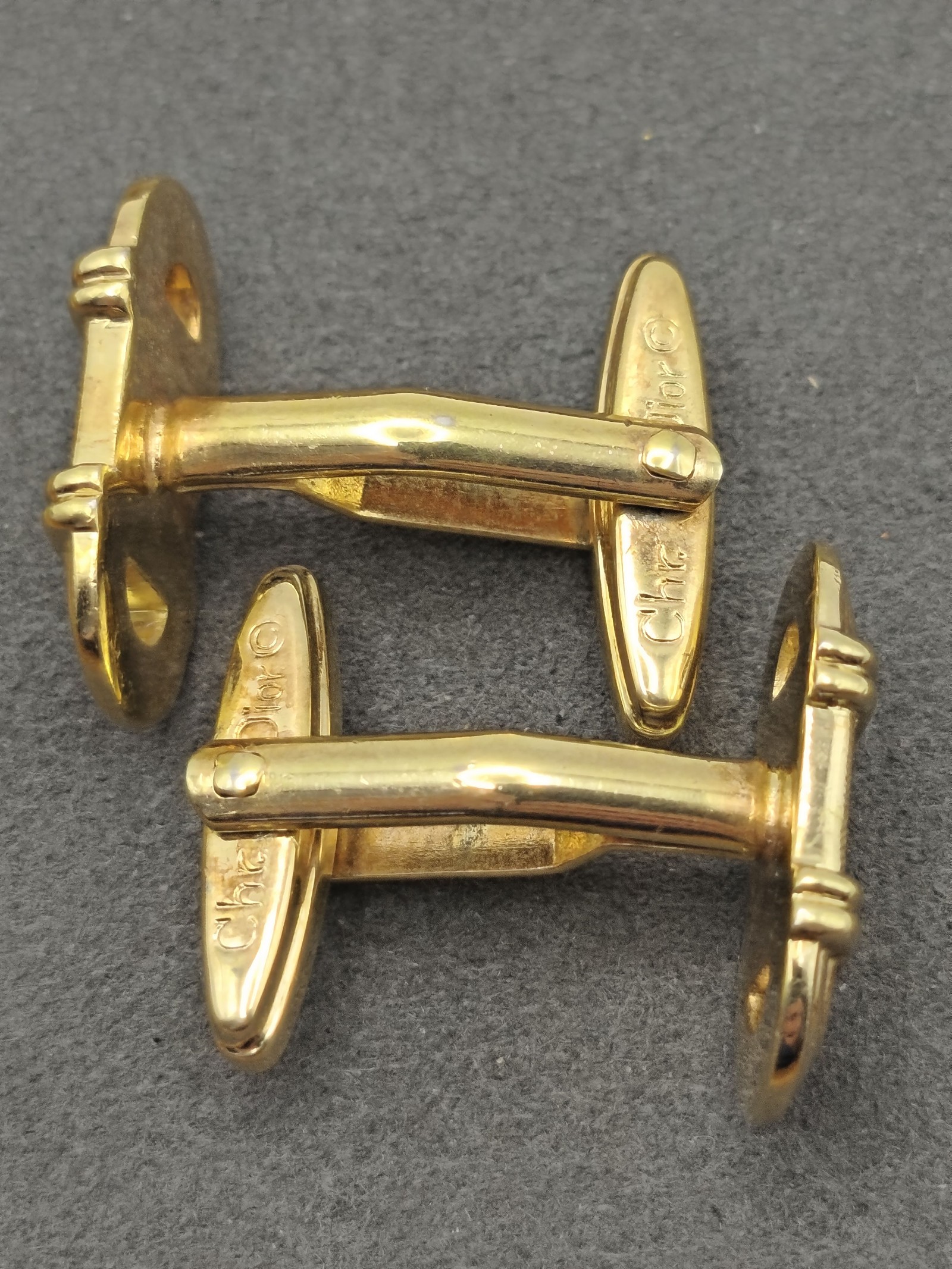 Christian Dior Goldtone Cufflinks & Tie Clip Set Men image 7