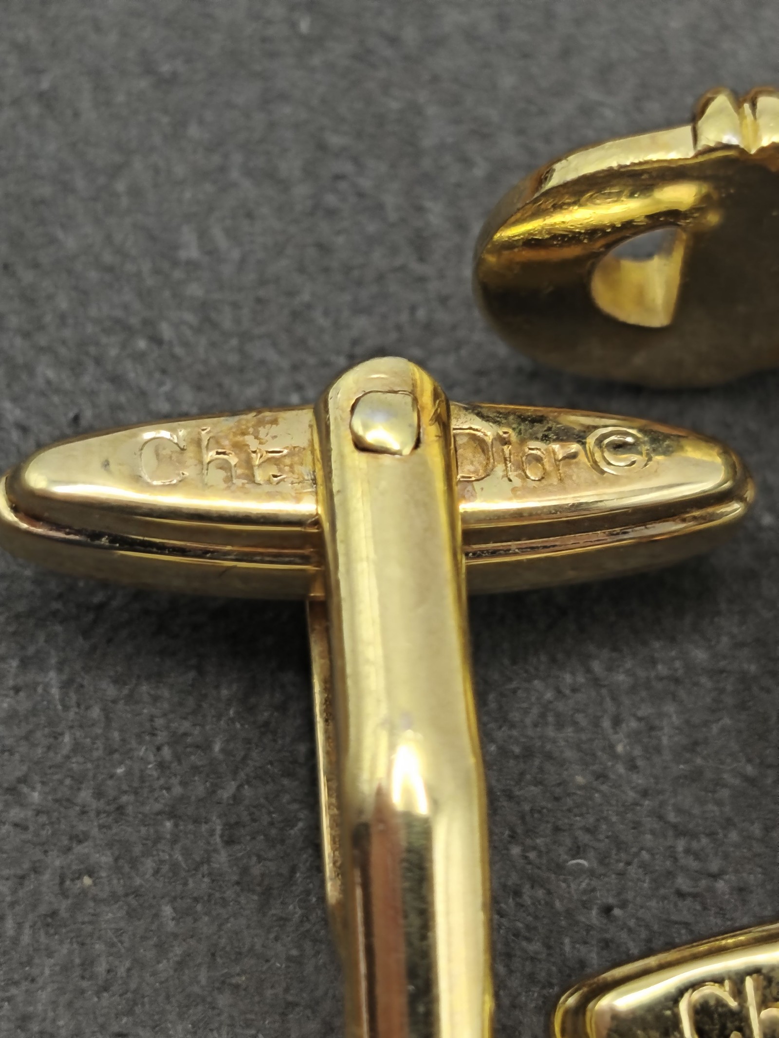 Christian Dior Goldtone Cufflinks & Tie Clip Set Men image 8