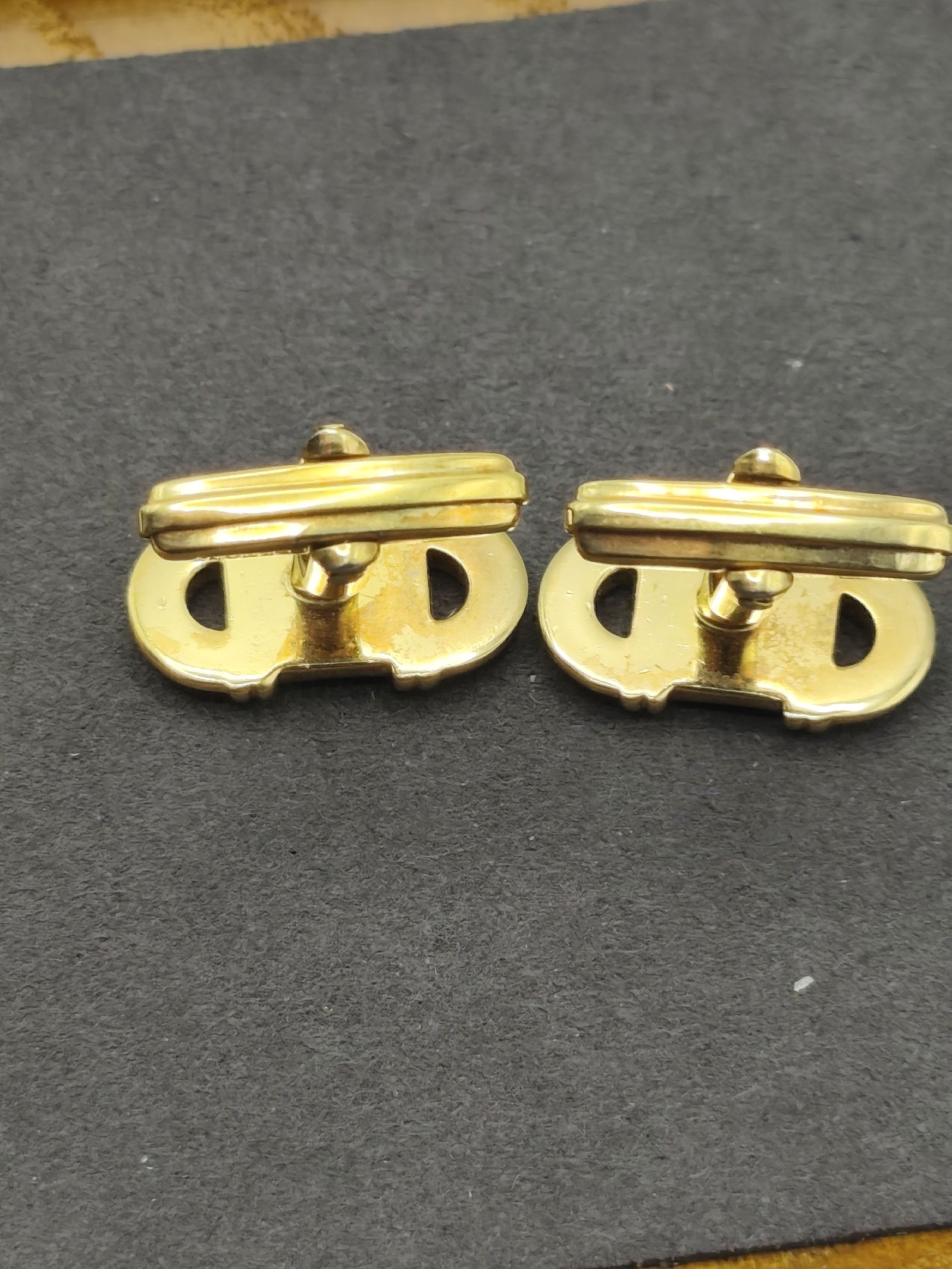 Christian Dior Goldtone Cufflinks & Tie Clip Set Men image 9