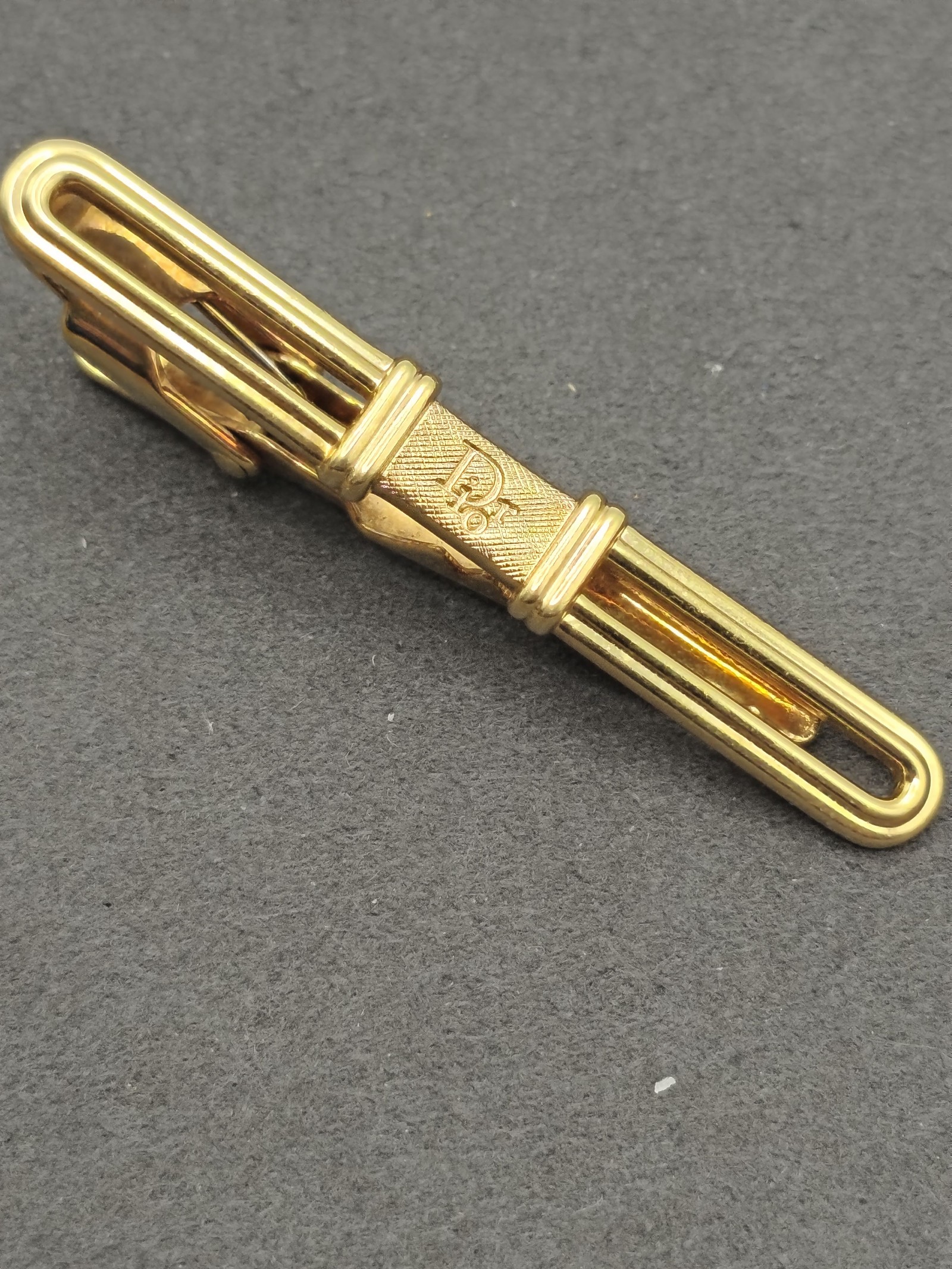 Christian Dior Goldtone Cufflinks & Tie Clip Set Men image 10