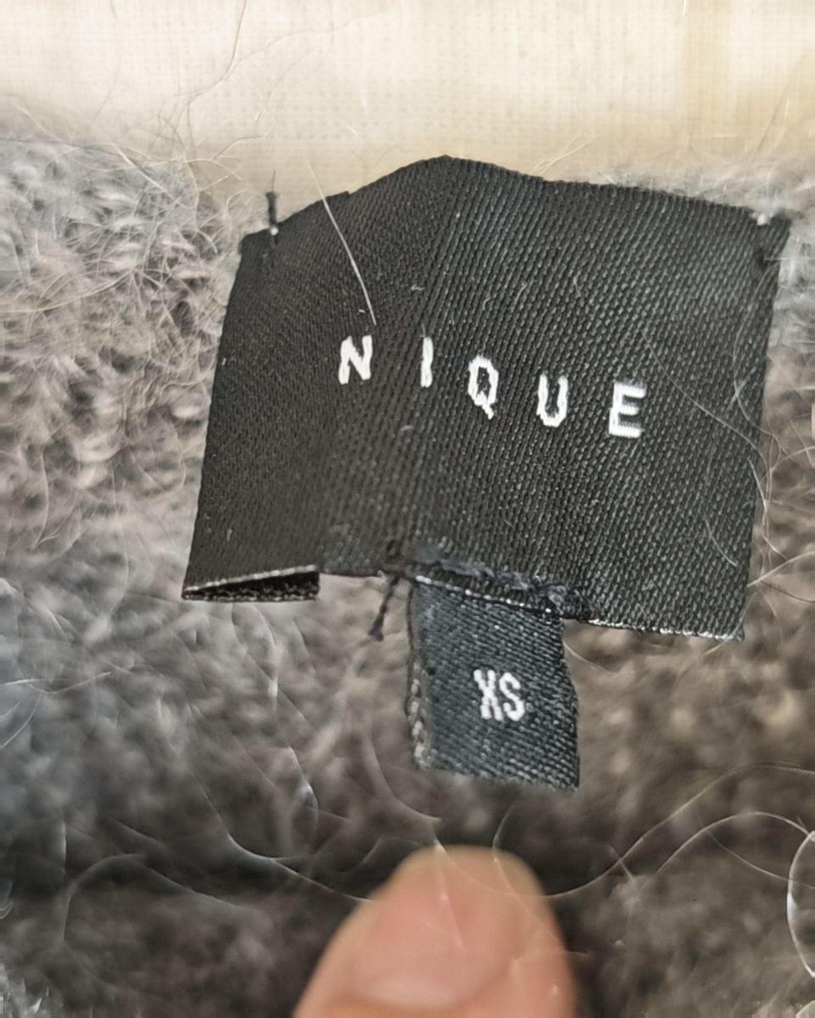 Nique Grey Ombre Mohair Wool Nylon Sweater XS image 3