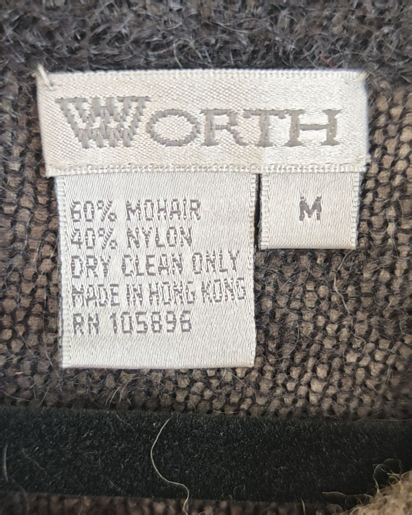 Worth Black Floral Knit Jumper Medium Mohair Nylon image 3