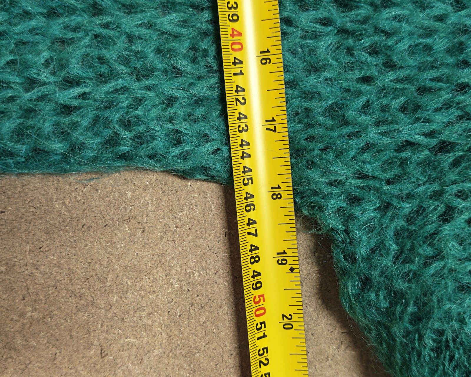 Sand White Green Mohair Zip Up Cardigan M image 9