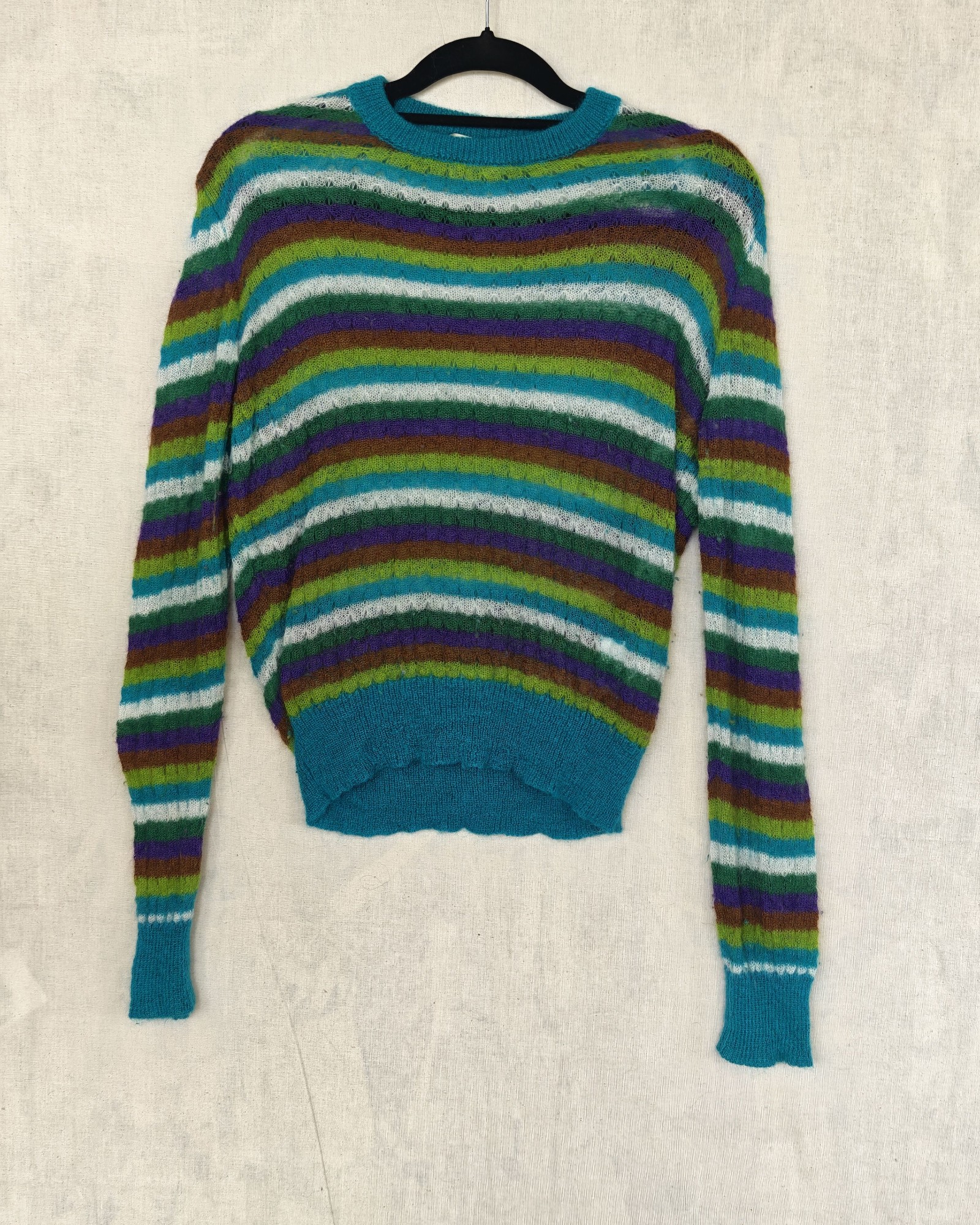 Vicolo Multicolour Striped Mohair Blend Sweater Medium
