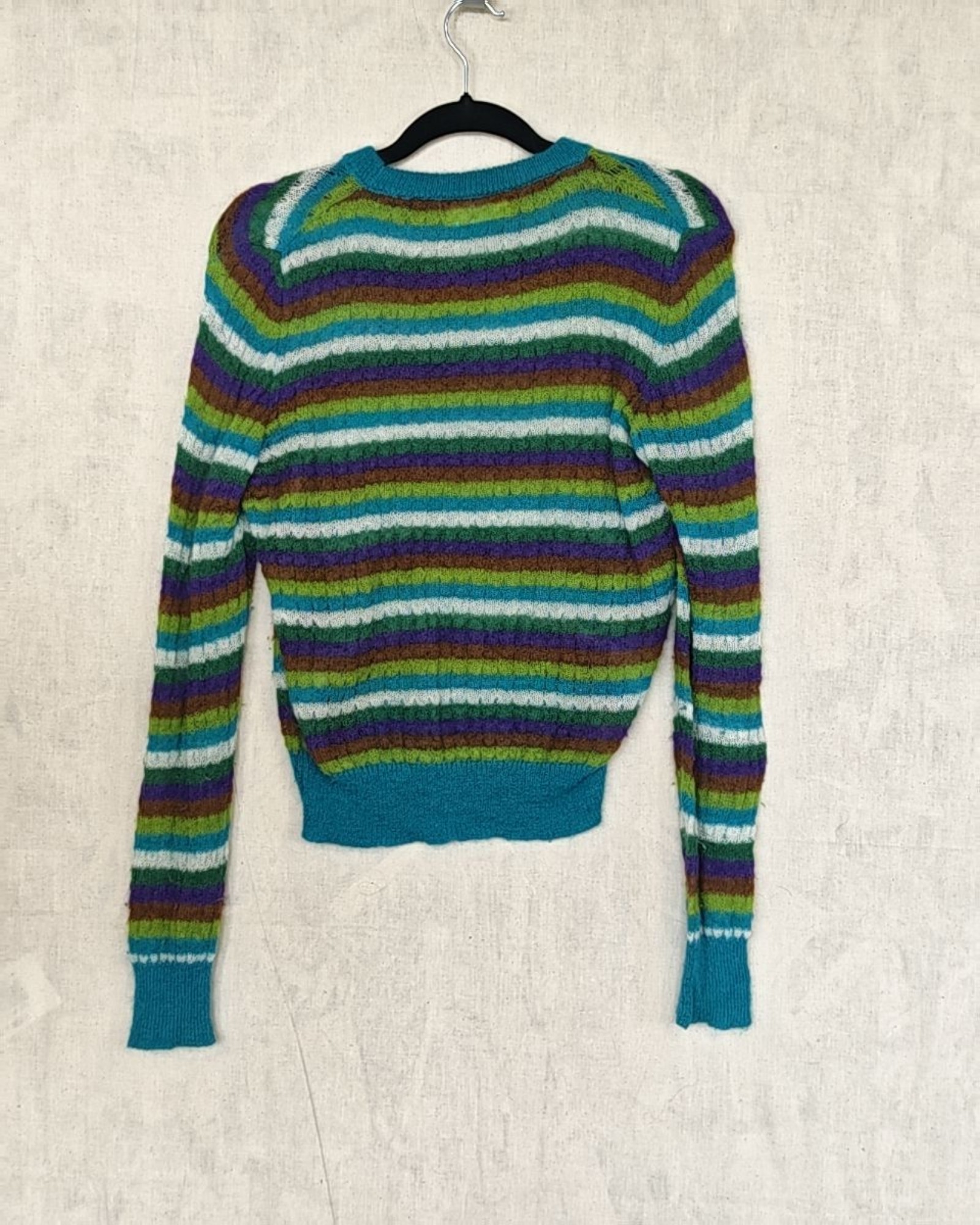 Vicolo Multicolour Striped Mohair Blend Sweater Medium image 2