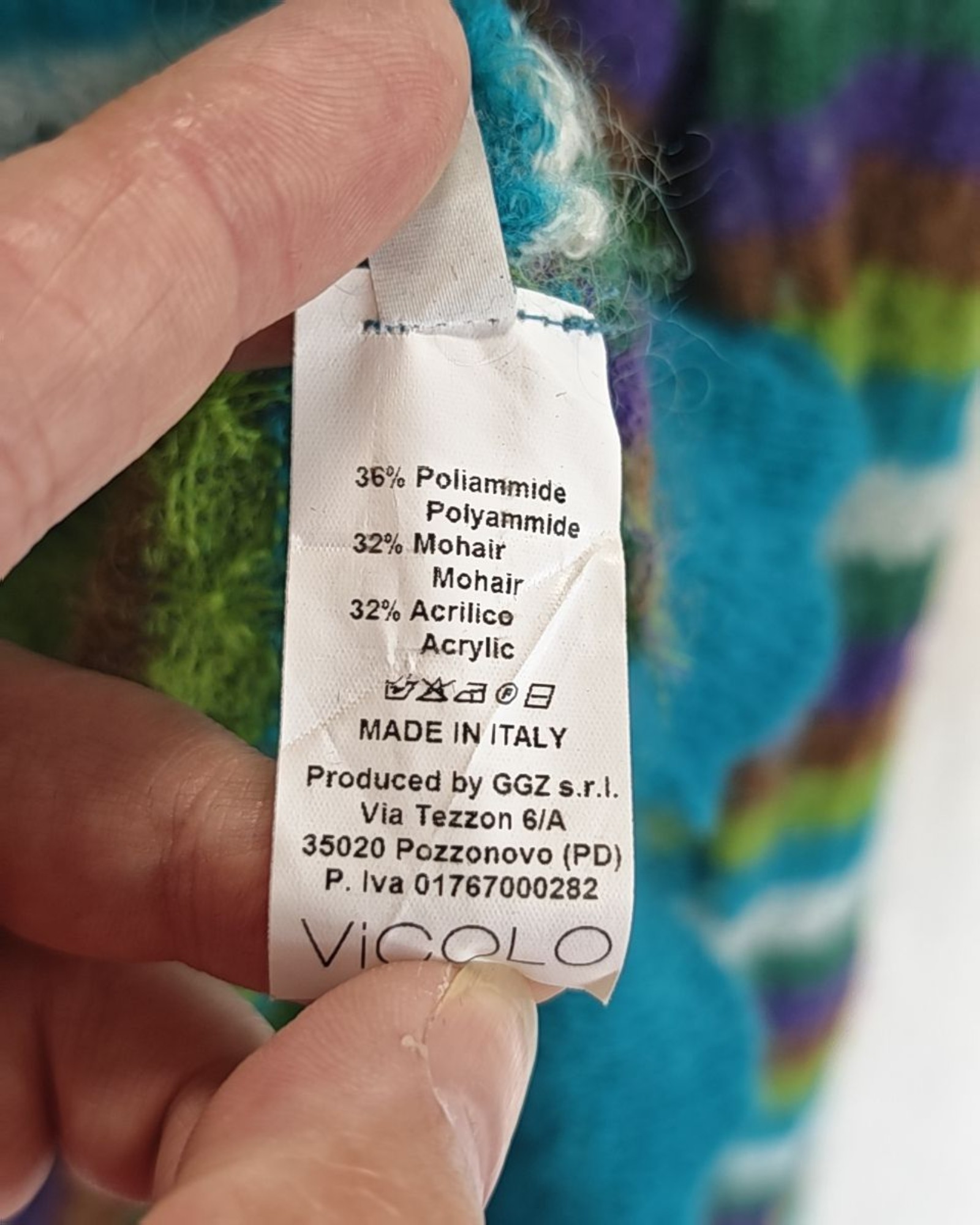 Vicolo Multicolour Striped Mohair Blend Sweater Medium image 4