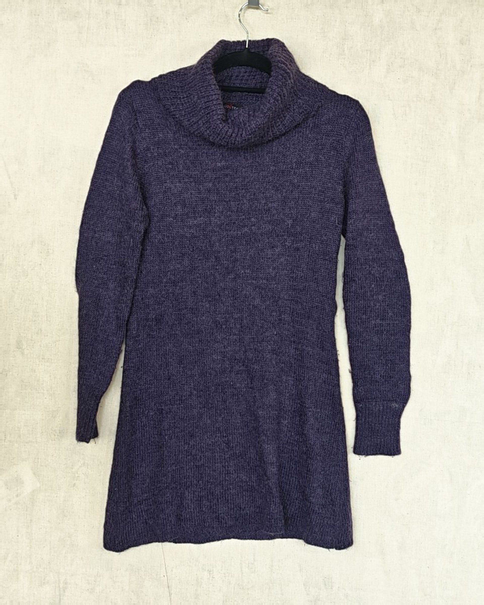 Bluoltre Purple Wool & Angora blend Knit Sweater Dress