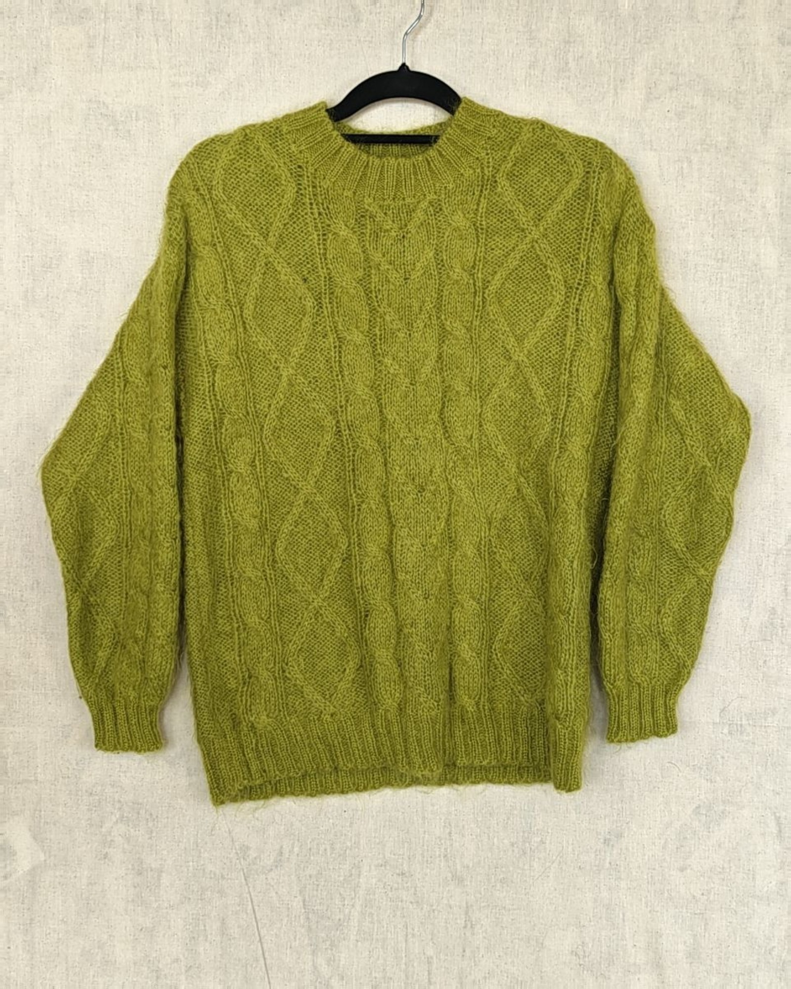 Limited Express Green Mohair Blend Cable Knit Sweater Small