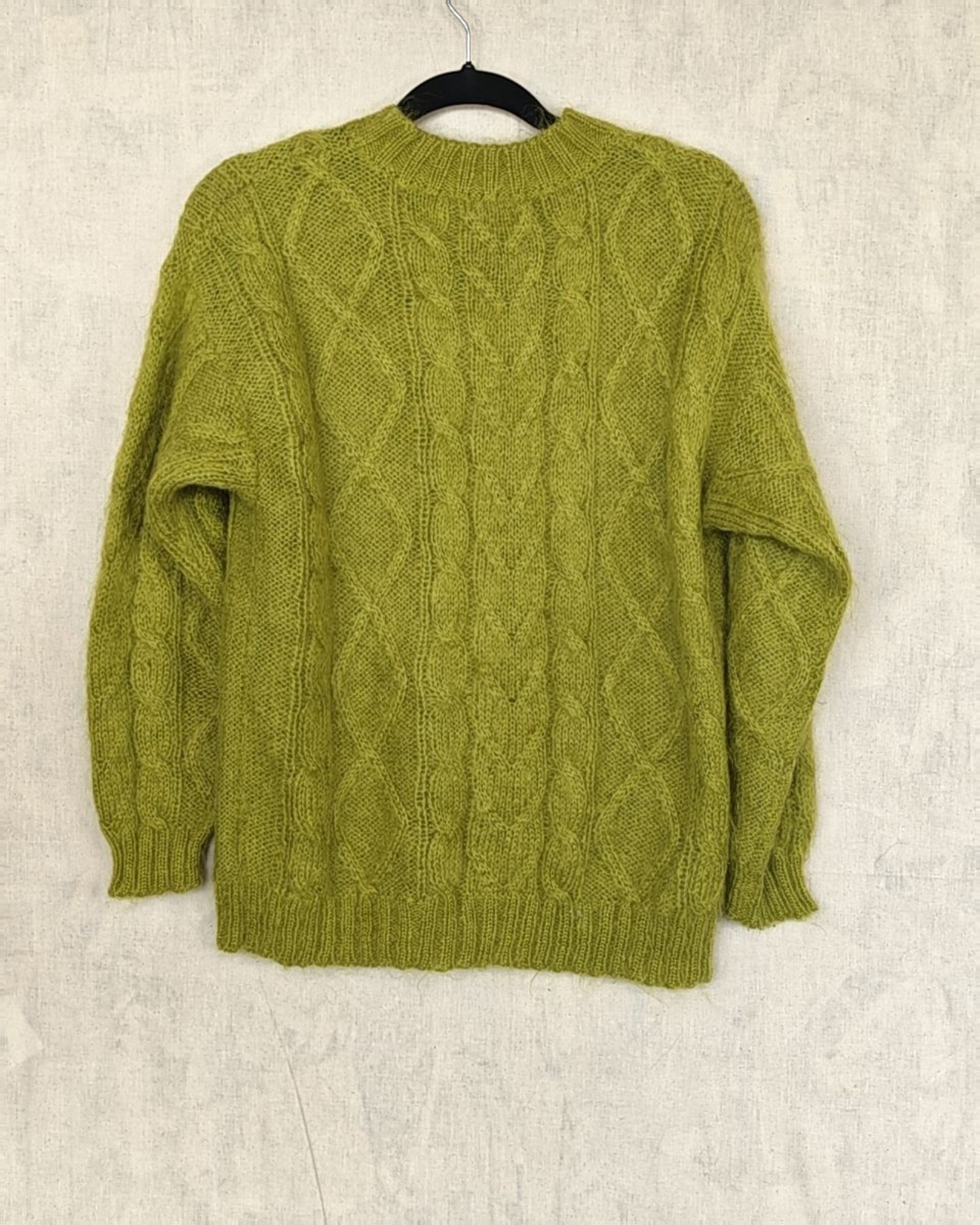 Limited Express Green Mohair Blend Cable Knit Sweater Small image 2