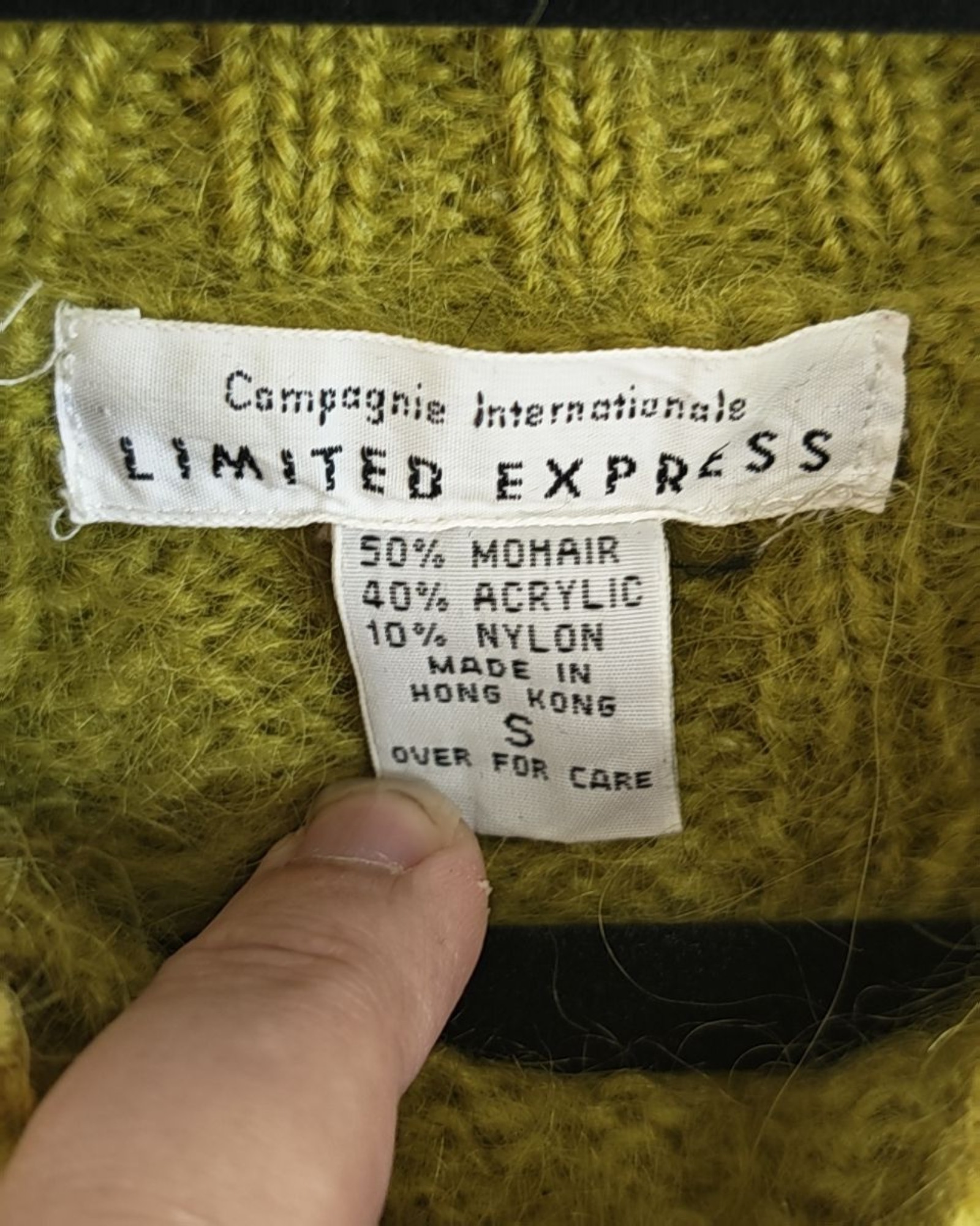 Limited Express Green Mohair Blend Cable Knit Sweater Small image 3