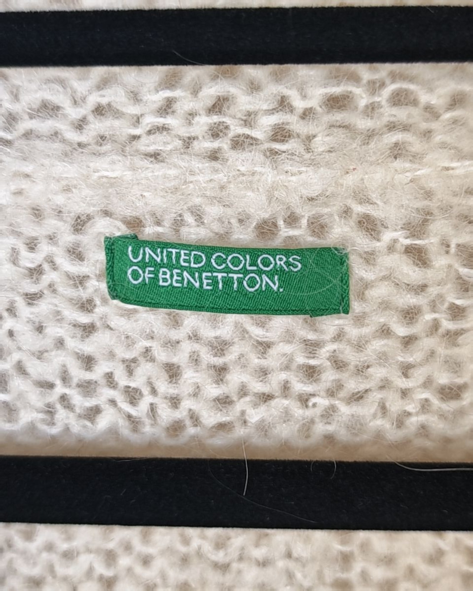 United Colors of Benetton Cream Mohair Blend Cardigan Medium image 3