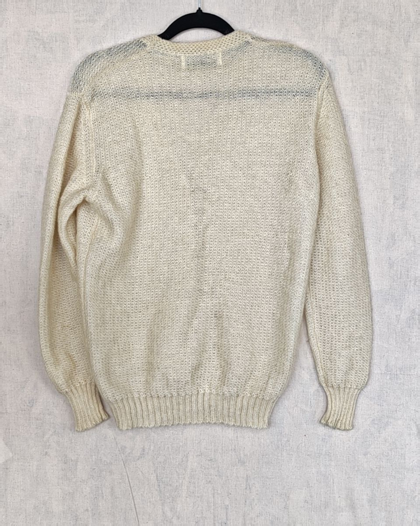 Genfins Cream Mohair Knit Cardigan 44 image 2