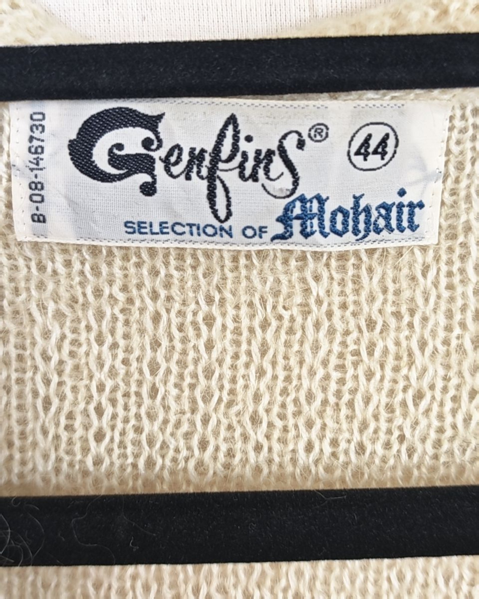 Genfins Cream Mohair Knit Cardigan 44 image 3
