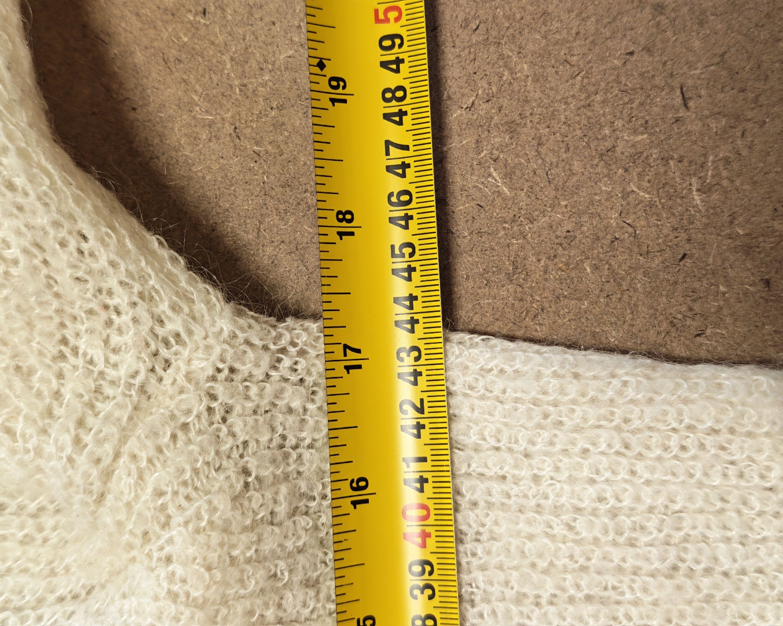 Uniqlo Cream Mohair Blend Sweater Medium Soft Knit image 5
