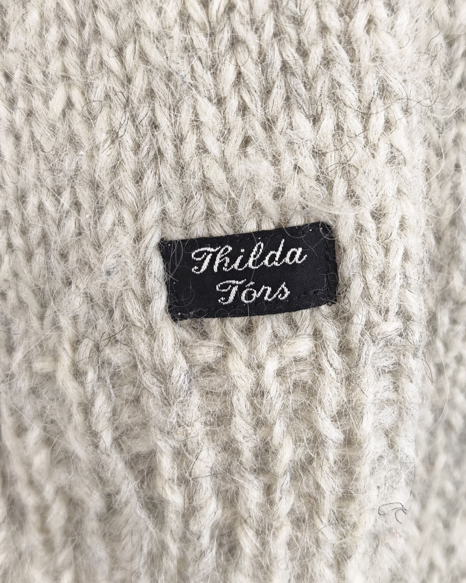 Tilda Tors Grey & Black Wool Zip Cardigan Small image 4