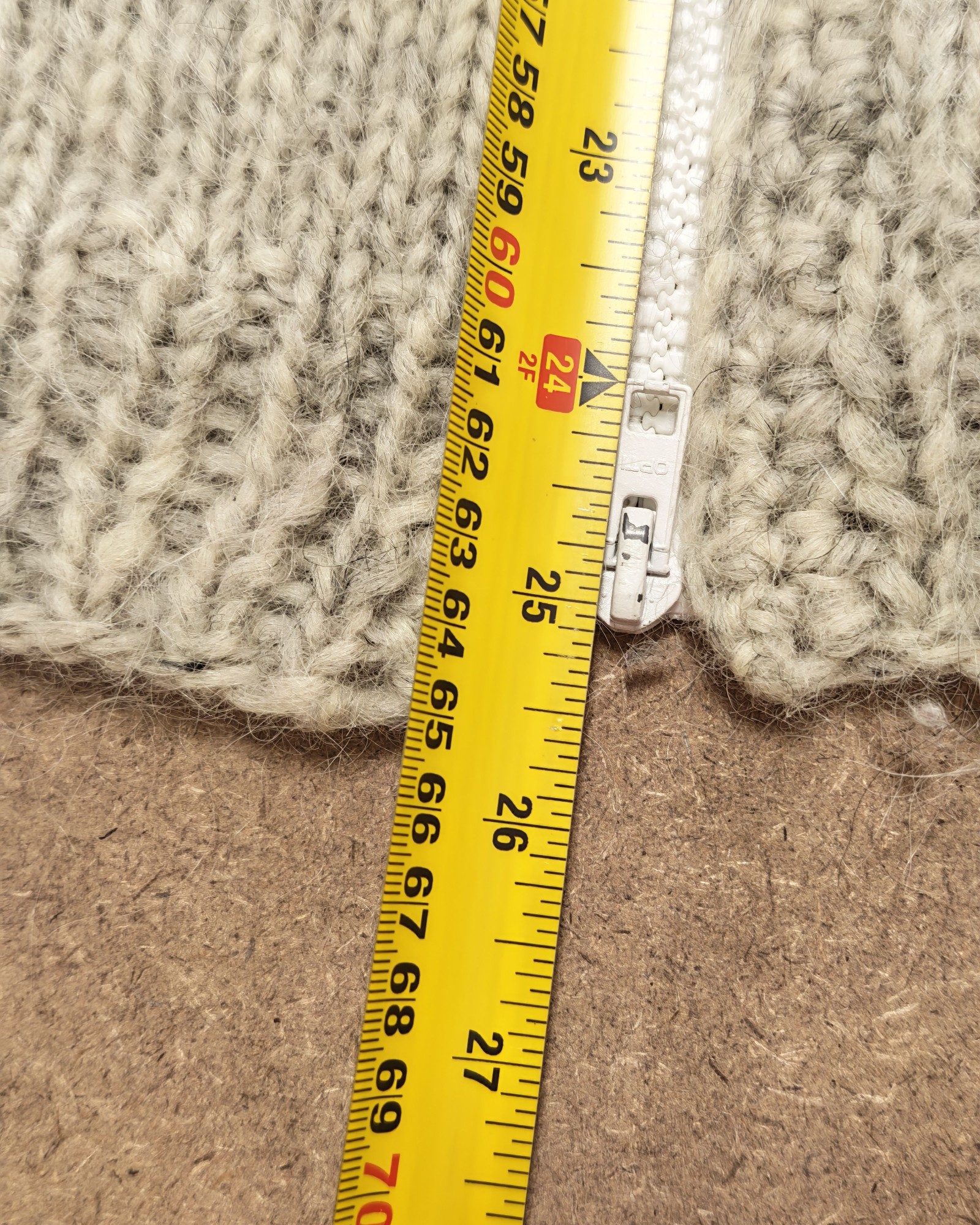 Tilda Tors Grey & Black Wool Zip Cardigan Small image 6