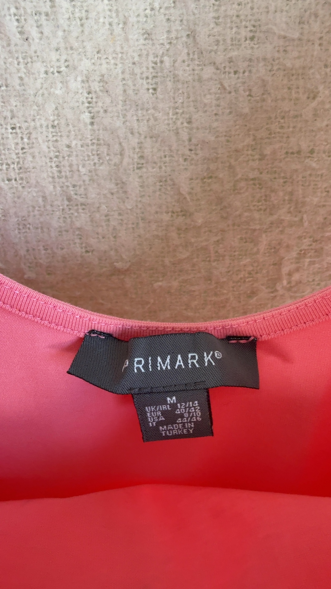 Primark Pink Puff Sleeve Cotton Blend Bodysuit Medium UK 12/14 Stylish Fit image 3