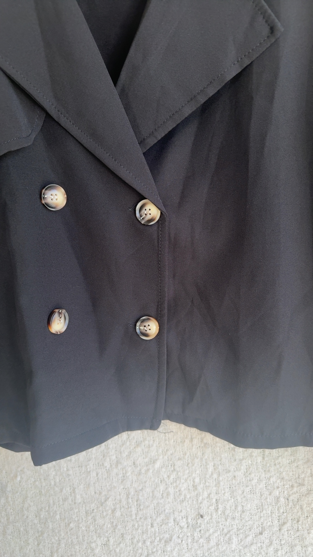 New Collection Black Double Breasted Blazer UK Medium Elegant Office Jacket image 3
