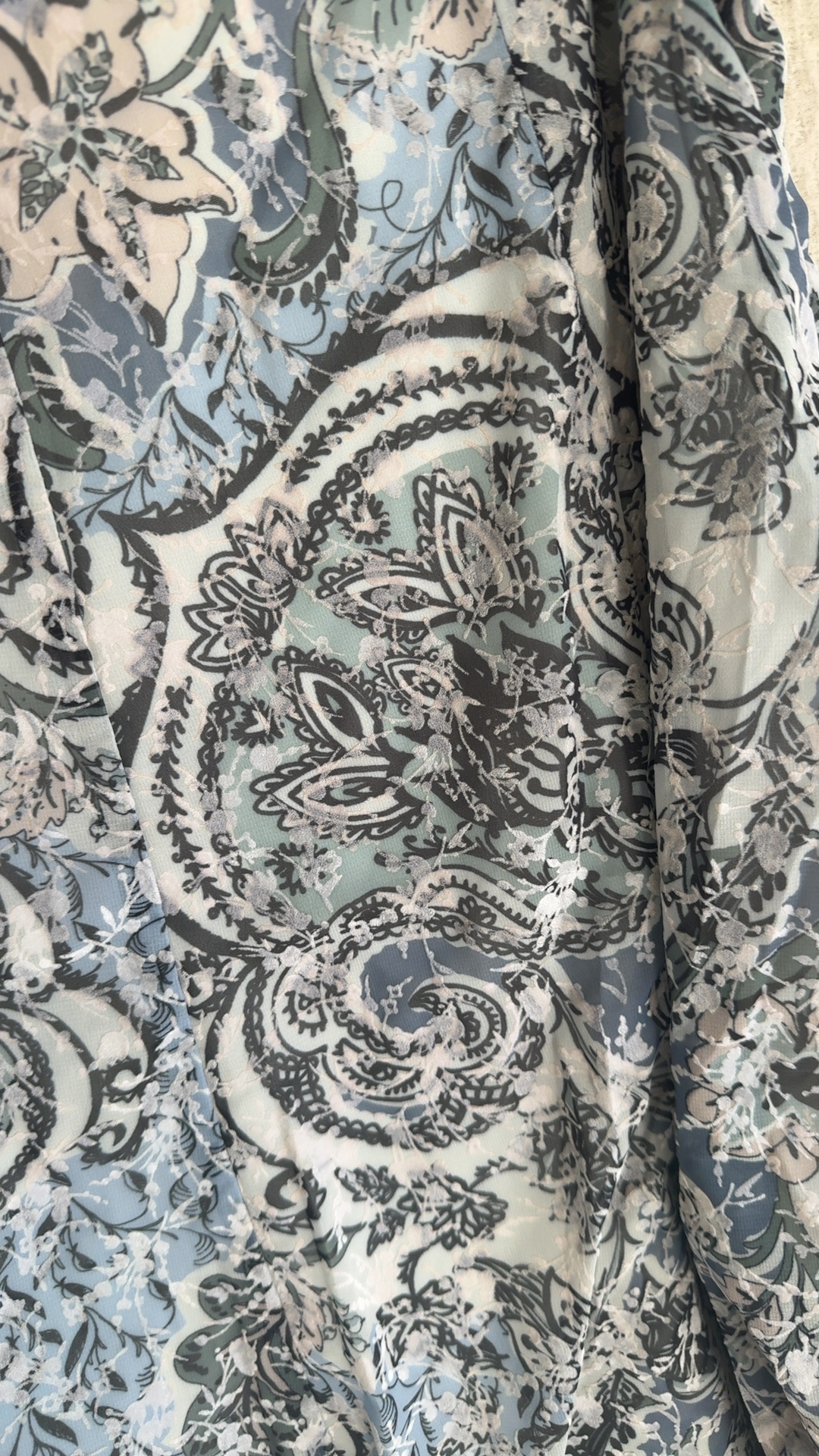 M&S Blue Mix Floral Patterned Skirt UK 16 Lightweight Lined image 5