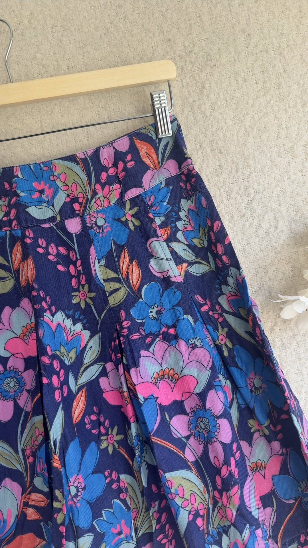 Fat Face Navy Multi Floral Skort UK 8 Vintage Style Casual Summer Bottom image 2