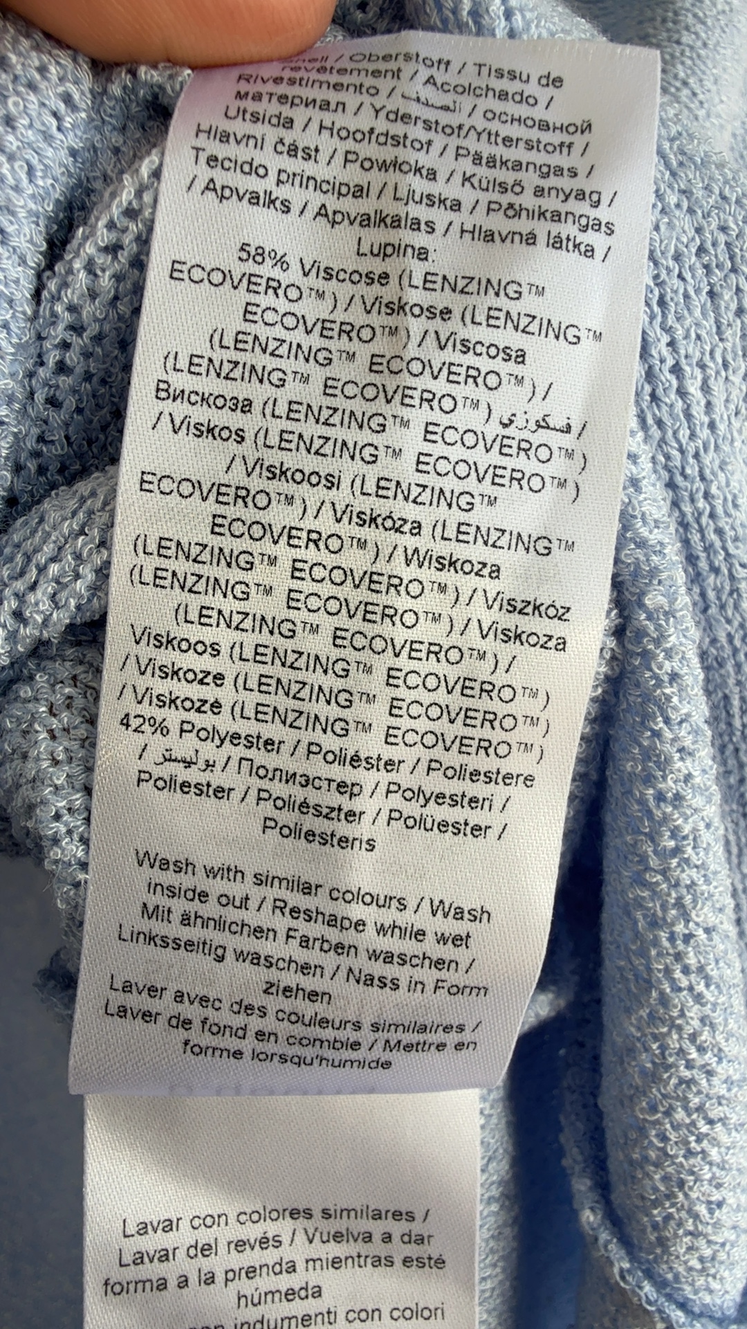 b.young Light Blue V Neck Pullover Jumper Large Soft Knit Womens Stylish image 5
