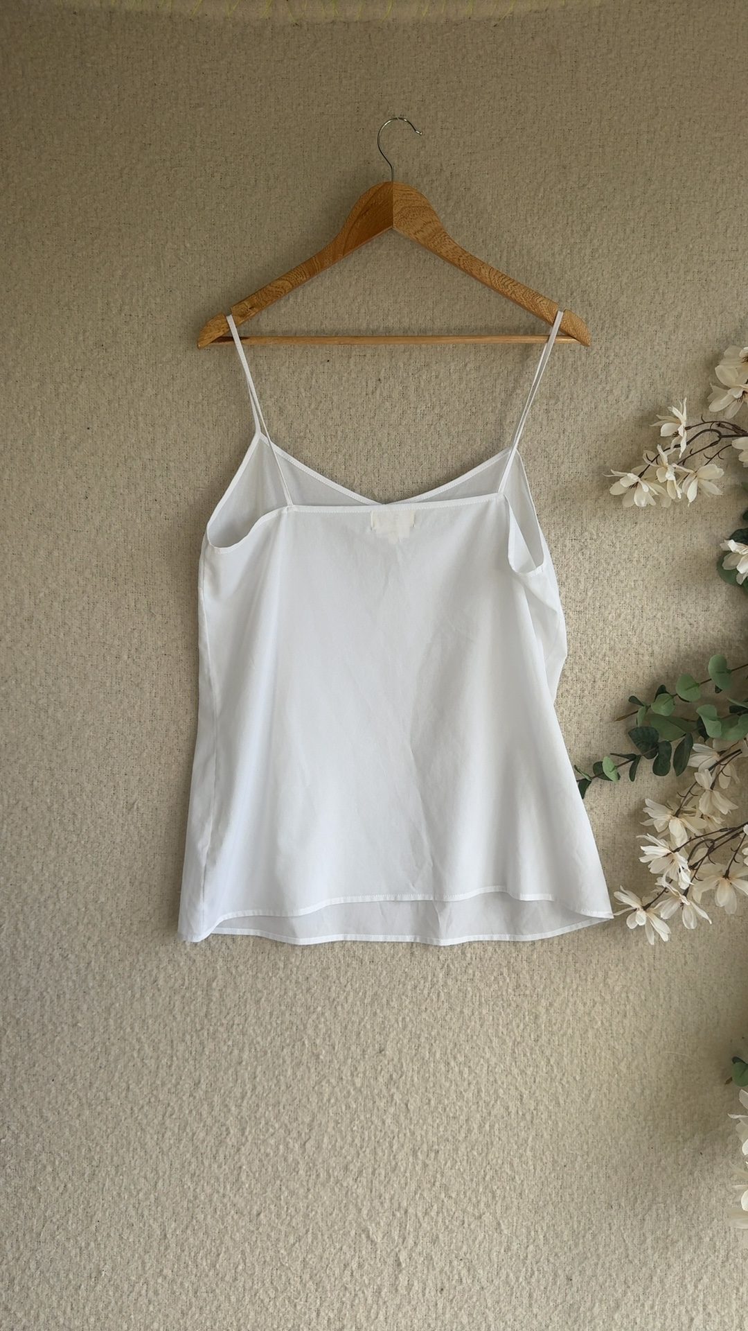 Next White Sheer Spaghetti Strap Cami Vest Top UK 16 Simple Elegant image 4