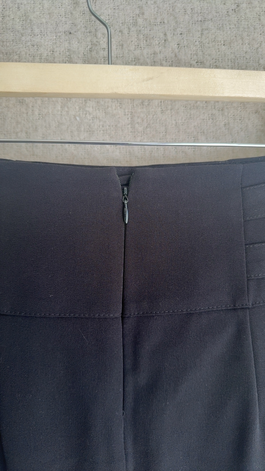 Papaya Black Pencil Skirt UK 8 High Waist Buttons Zip Formal Workwear image 4