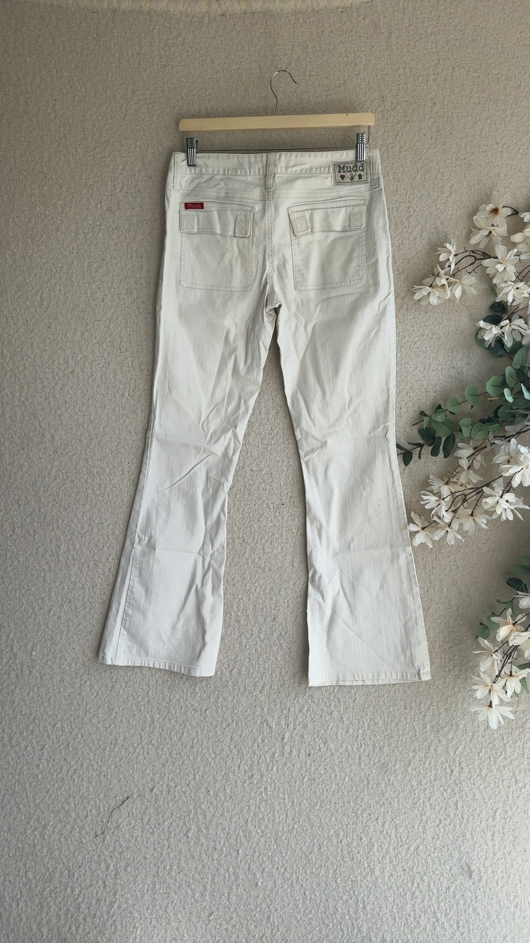 Mudd White Denim Jeans UK 7 Comfortable Fit Classic Style image 4