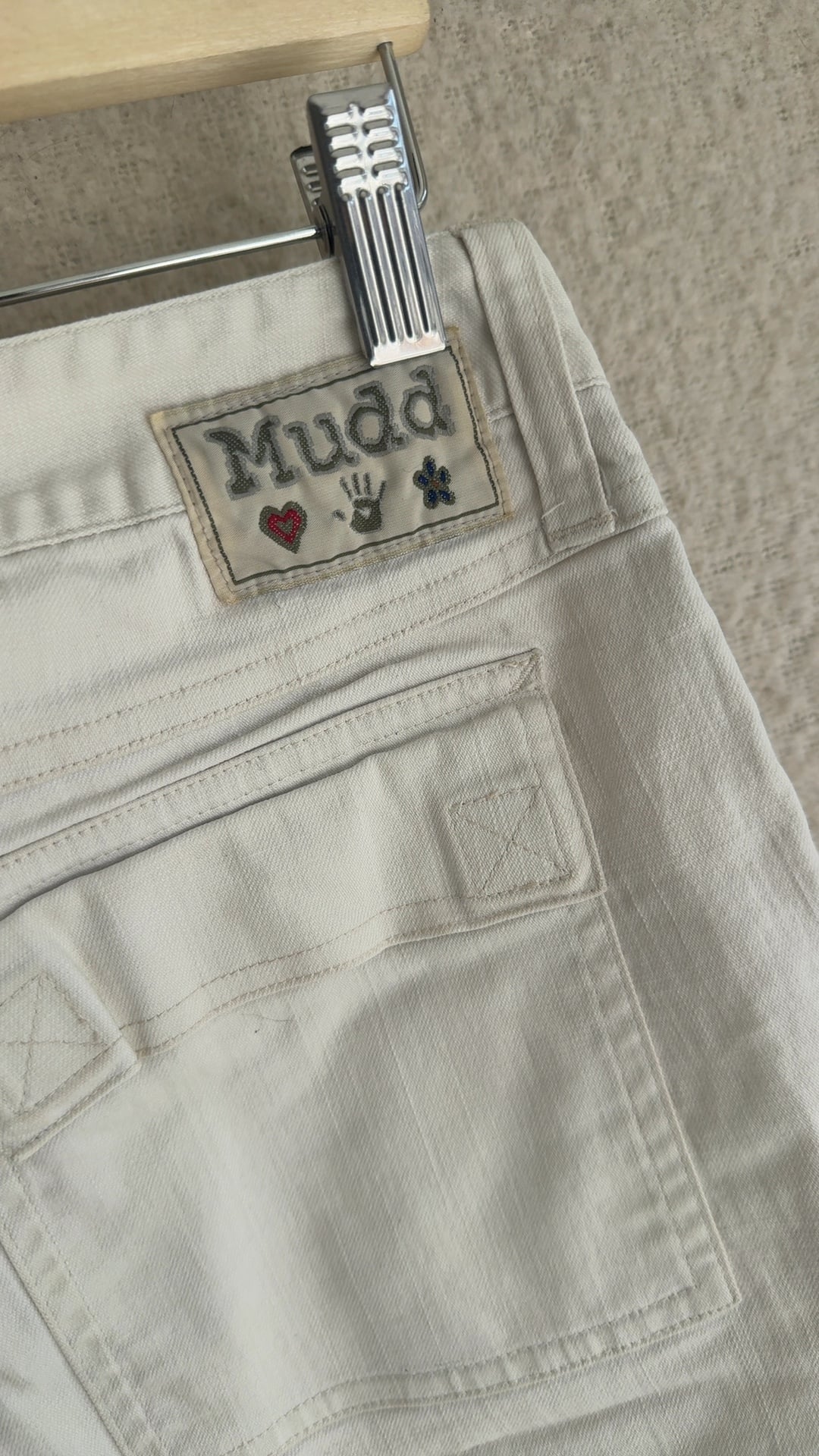 Mudd White Denim Jeans UK 7 Comfortable Fit Classic Style image 5