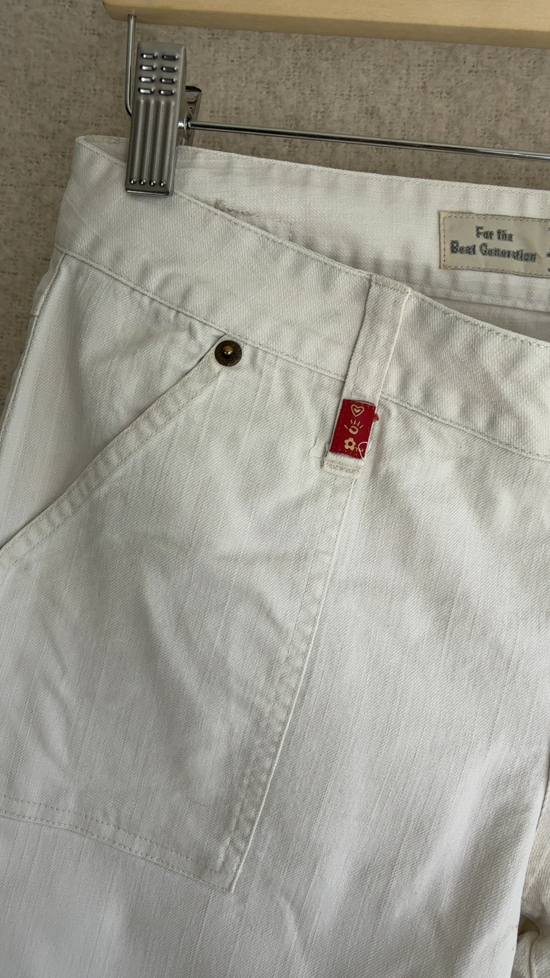 Mudd White Denim Jeans UK 7 Comfortable Fit Classic Style image 6