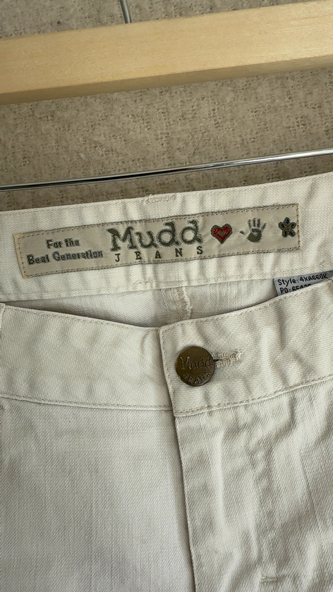 Mudd White Denim Jeans UK 7 Comfortable Fit Classic Style image 2