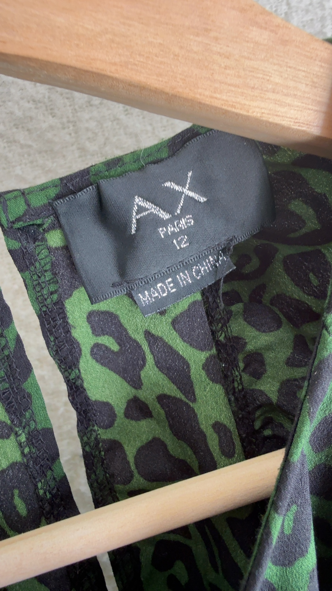 AX Paris Green & Black Leopard Print Blouse UK 12 Stylish Elegant Top image 3