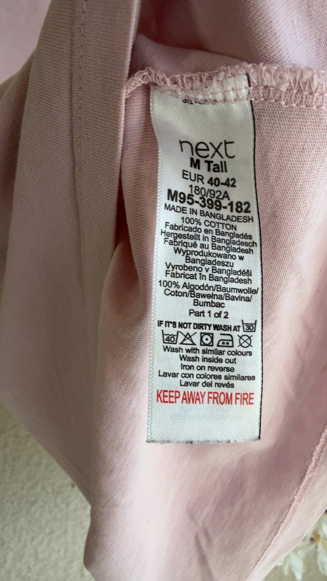 Next Pink Smiley World Slogan T-Shirt Women Medium Tall 100% Cotton Casual image 6