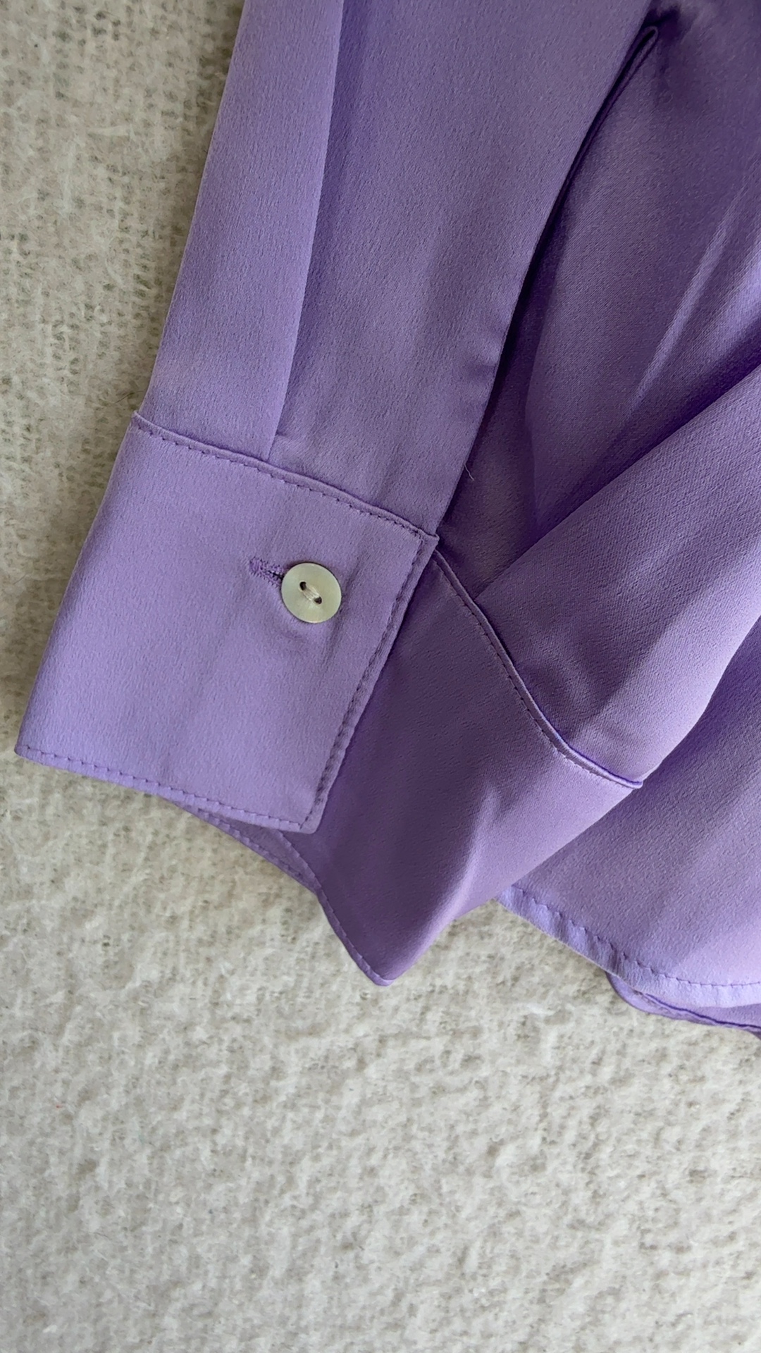 M&S Dusted Lilac Long Sleeve Shirt UK 16 Lightweight Polyester Blouse image 5