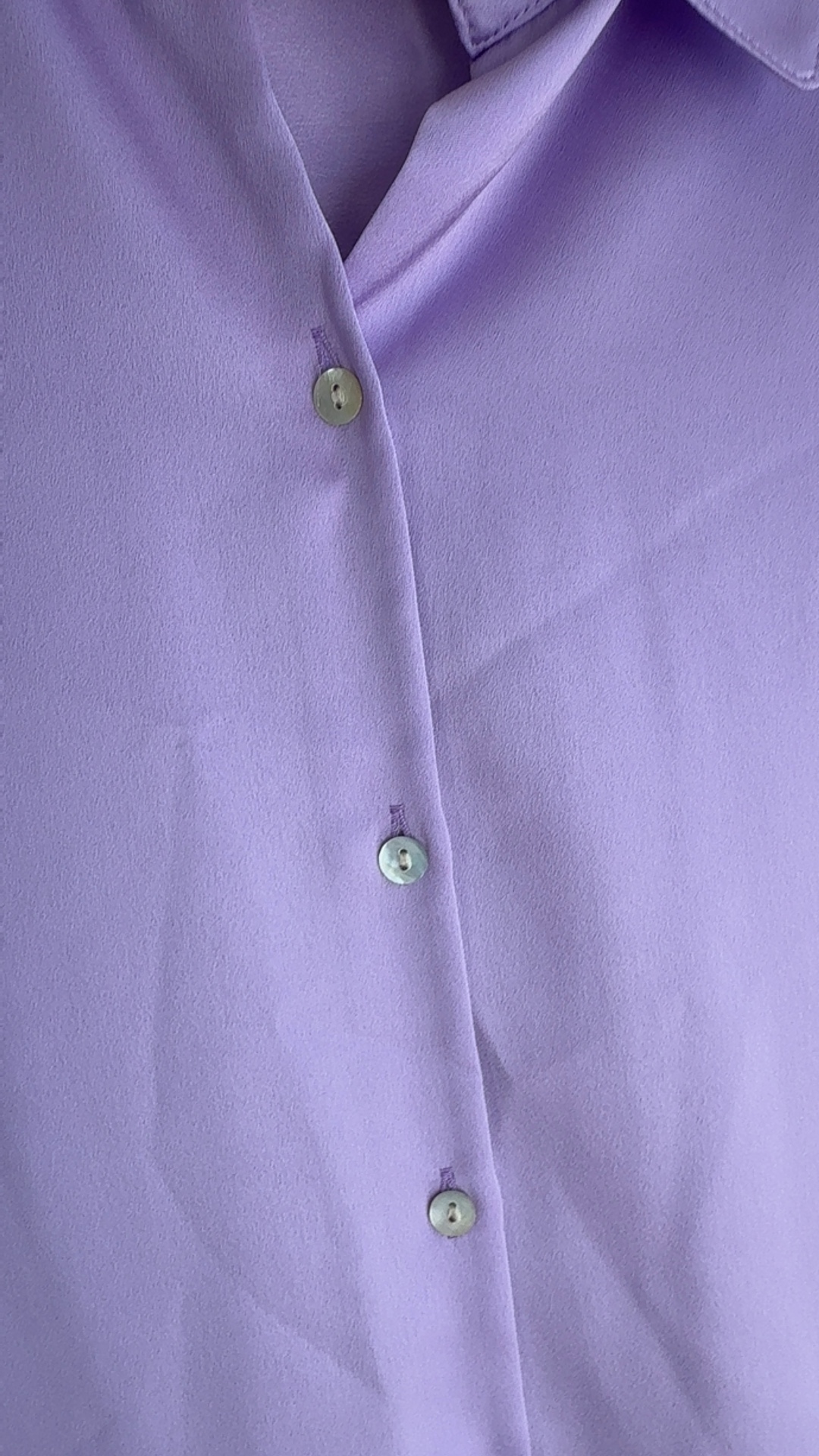 M&S Dusted Lilac Long Sleeve Shirt UK 16 Lightweight Polyester Blouse image 3