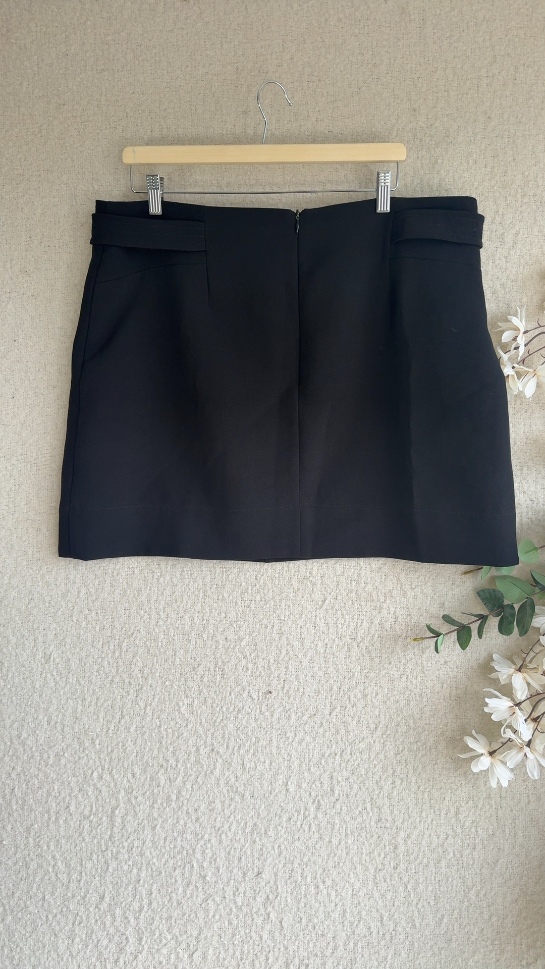 New Look Black Skirt UK 18 Classic Zipped Elegant Office Wear image 4