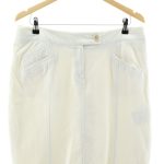 Falda Burberry – Blanco, talla 44, como nueva