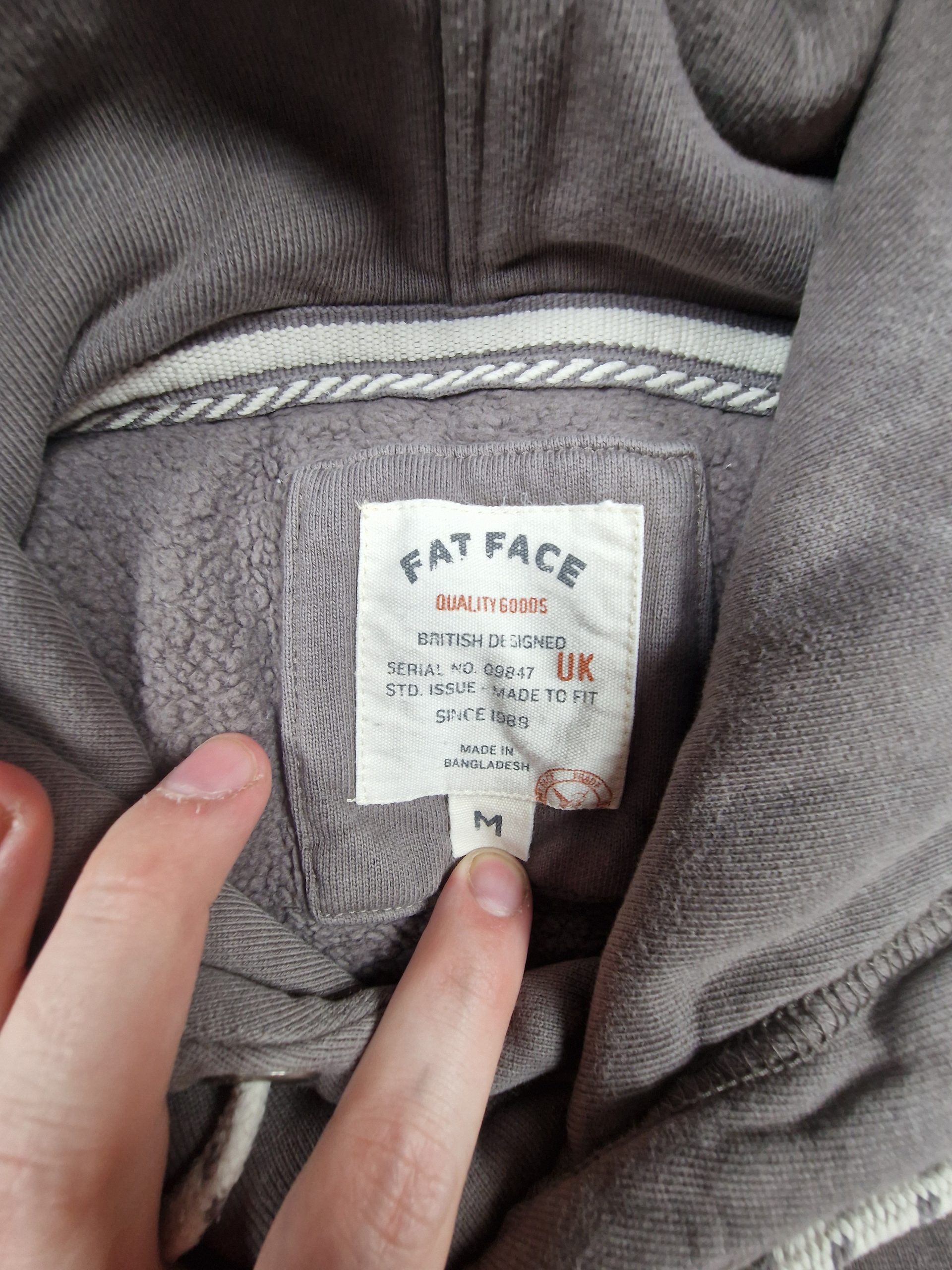 Fat Face Brown Hoodie Medium Soft Cotton Blend image 2