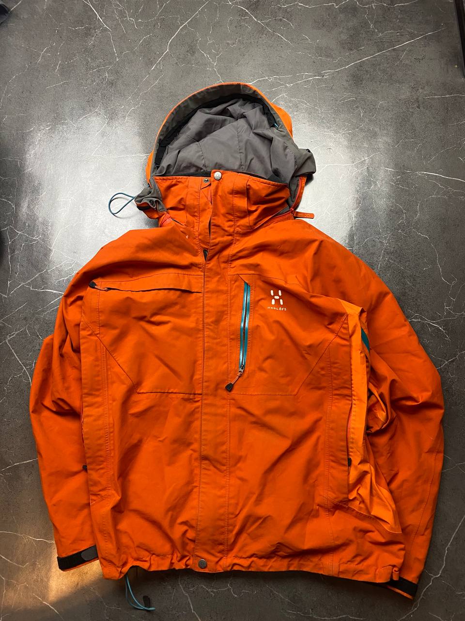 Haglofs Orange Waterproof Outdoor Jacket M Technical Hooded