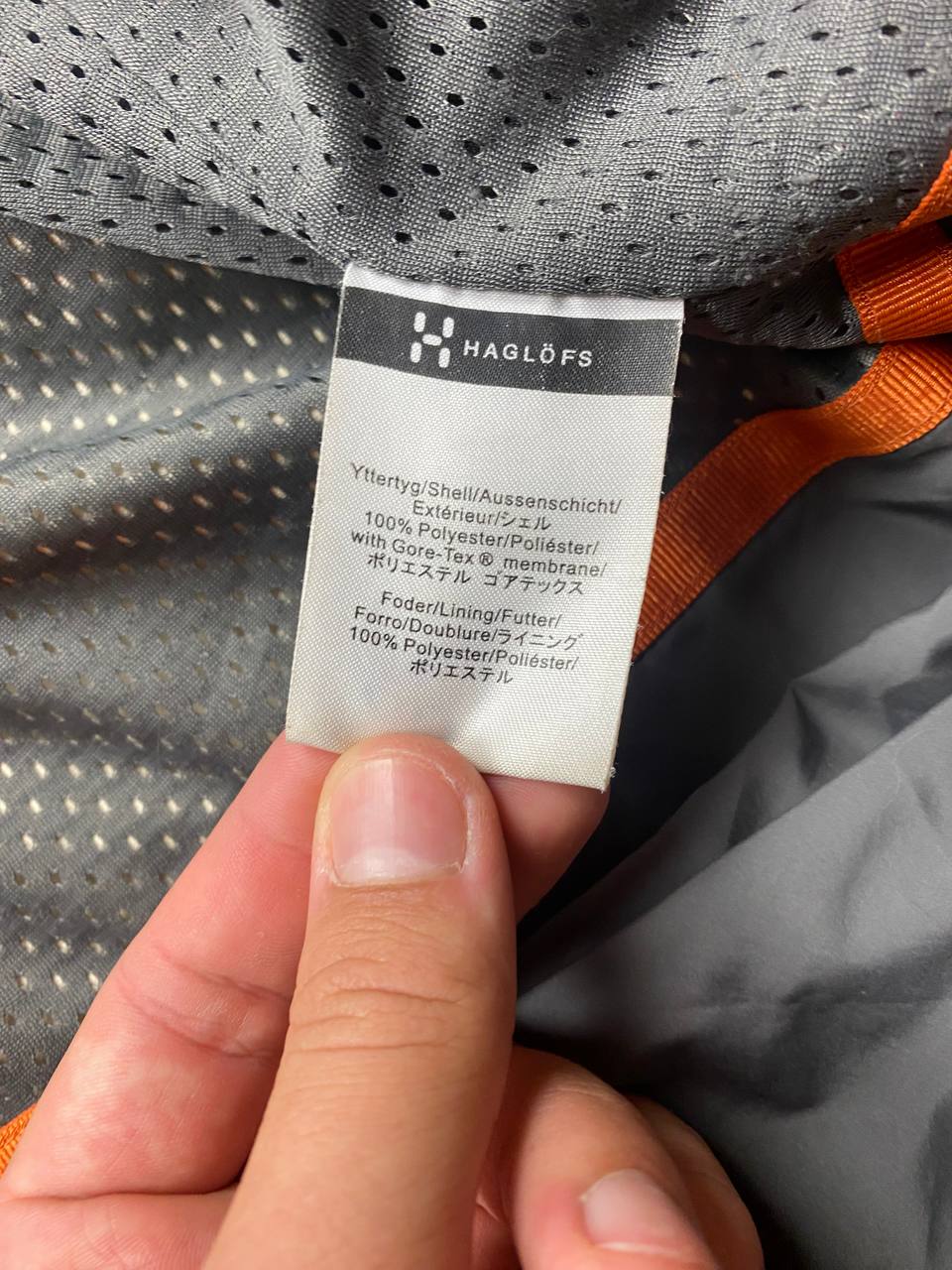 Haglofs Orange Waterproof Outdoor Jacket M Technical Hooded image 6